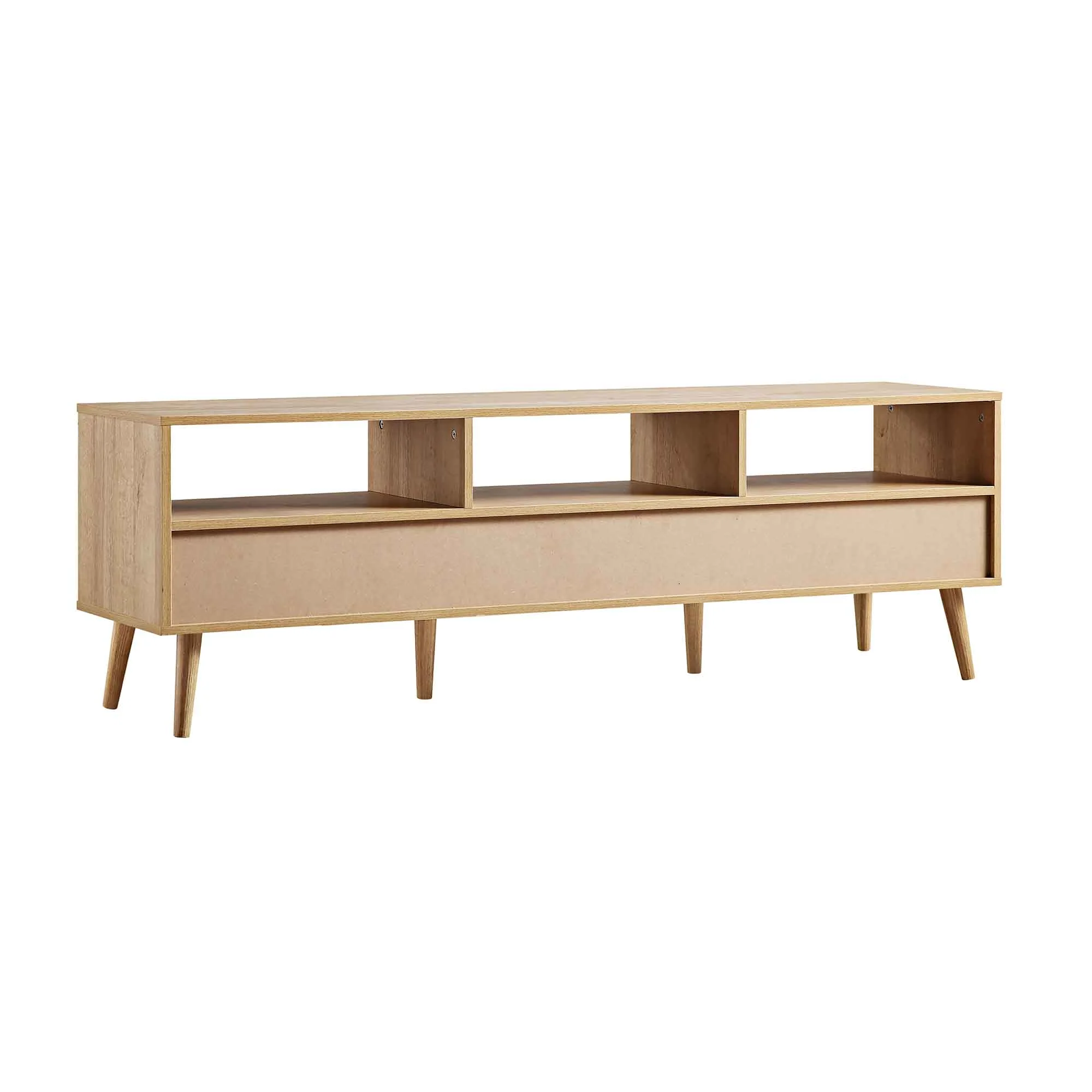 Frances Woven Rattan 160cm 3-Drawer TV Unit, Natural - Image 8