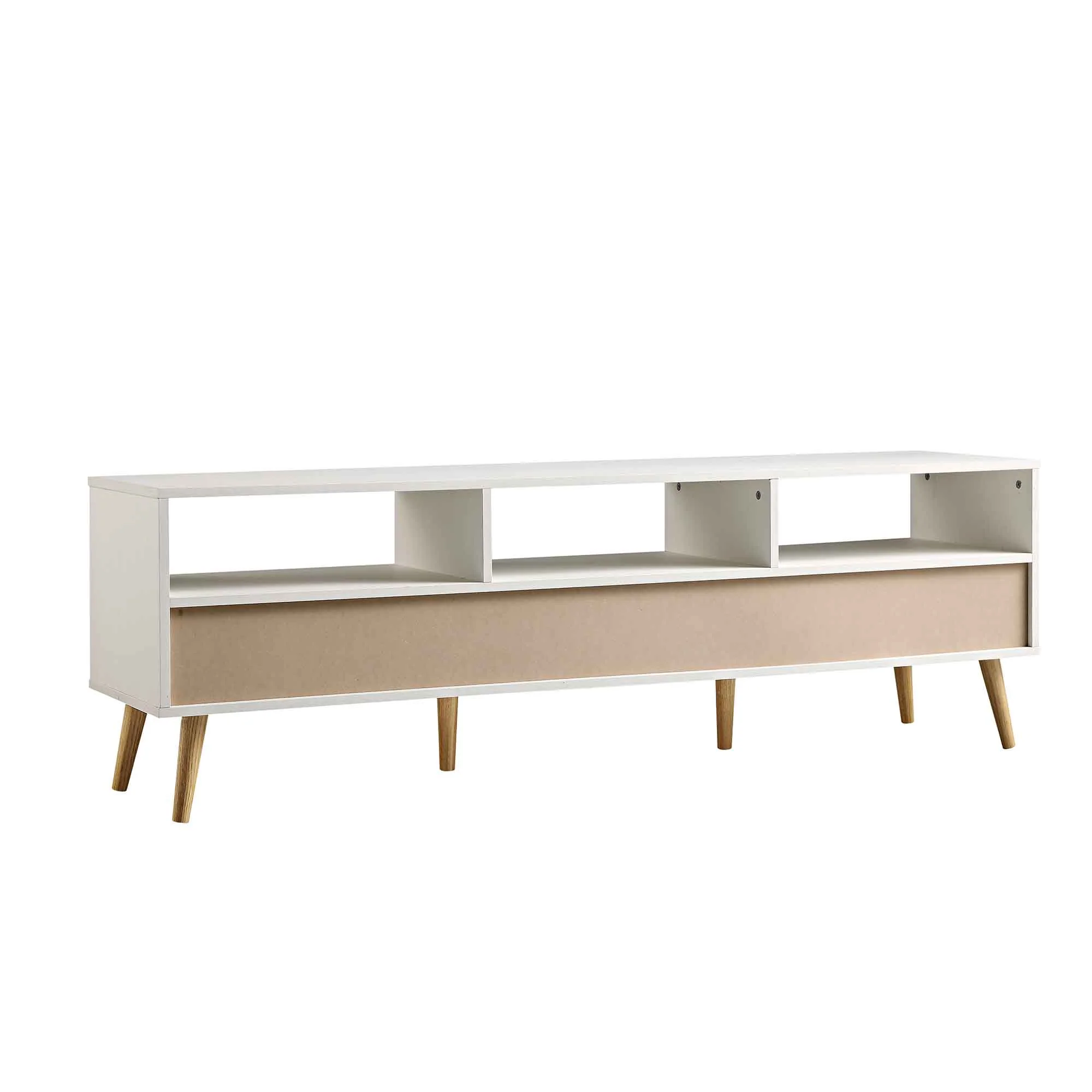 Frances Woven Rattan 160cm 3-Drawer TV Unit, White - Image 10