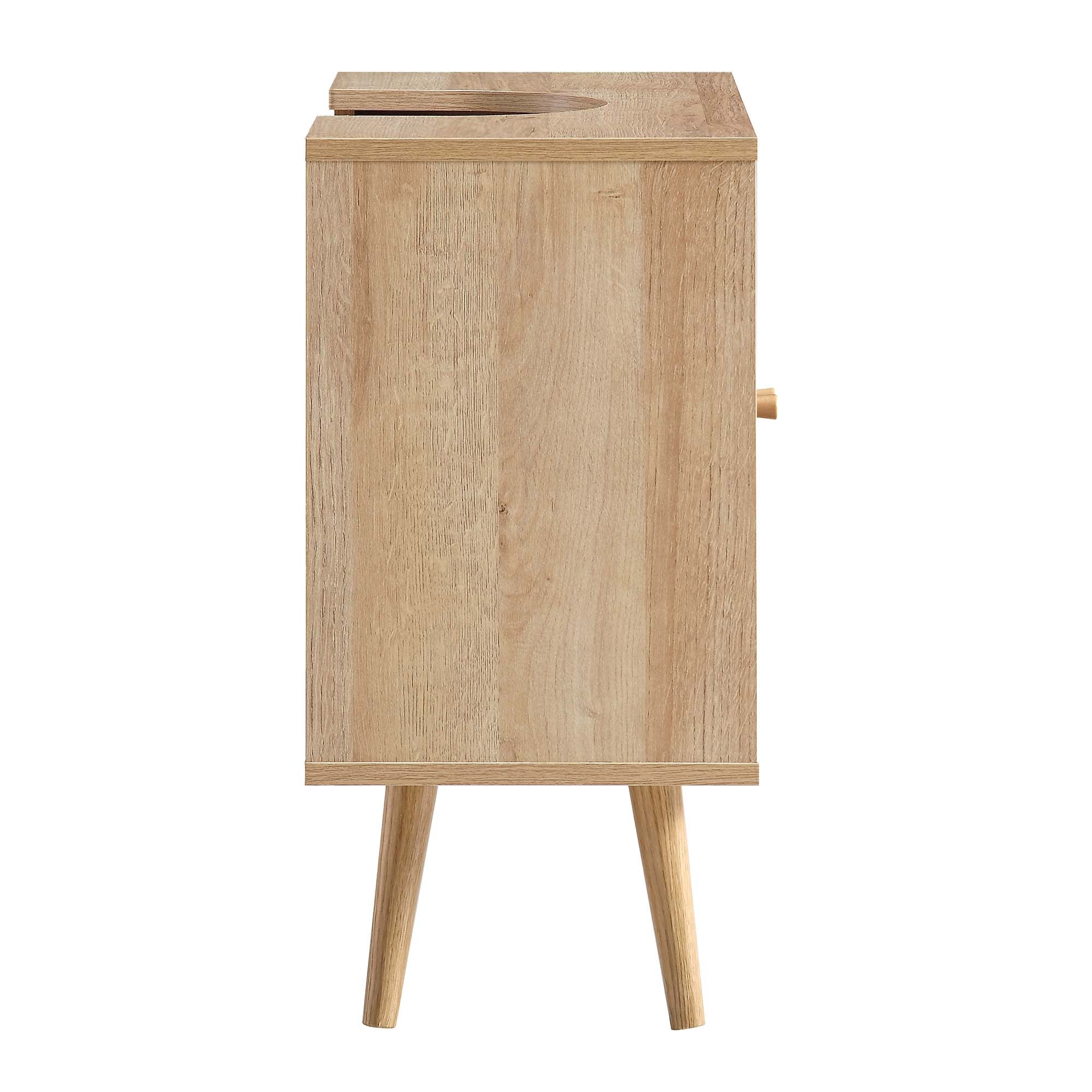 Frances Woven Rattan 2-Door Bathroom Undersink Unit, Natural - Image 9