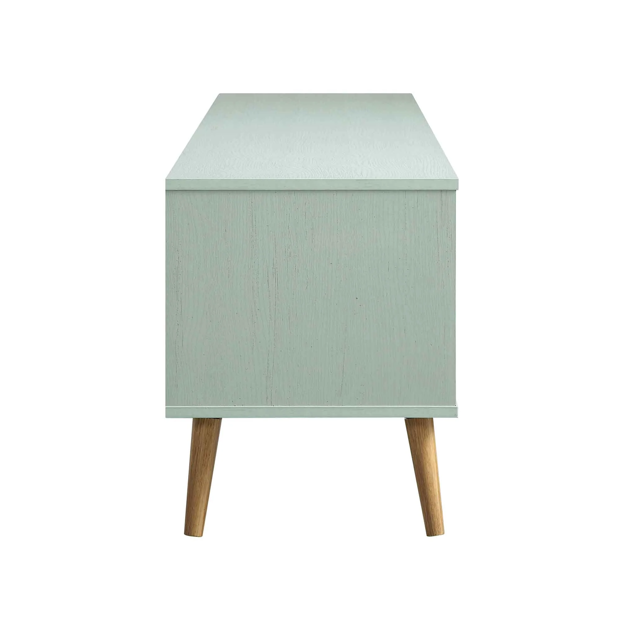 Frances Woven Rattan 200cm Wide TV Unit, Mint - Image 9