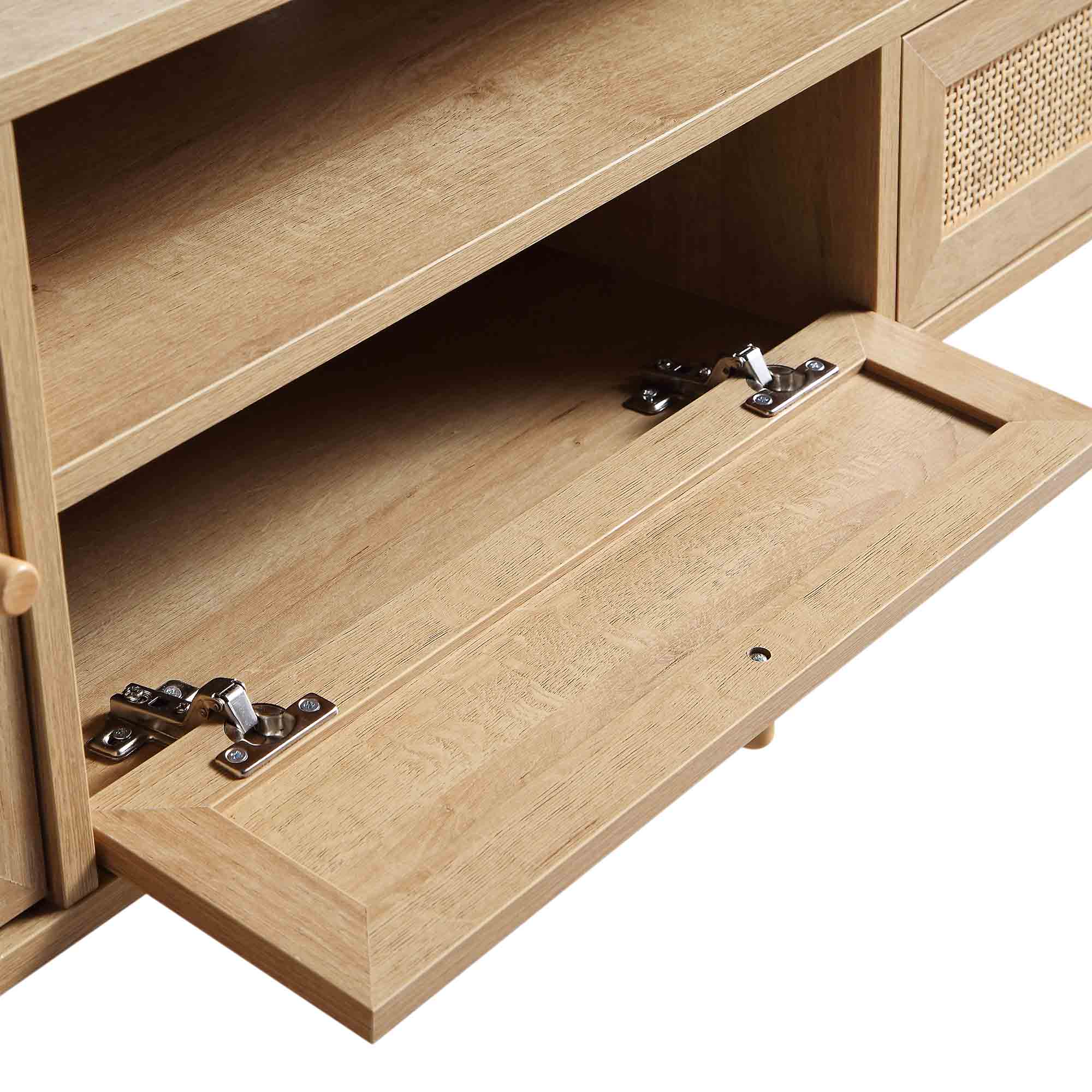 Frances Woven Rattan 200cm Wide TV Unit, Natural - Image 12