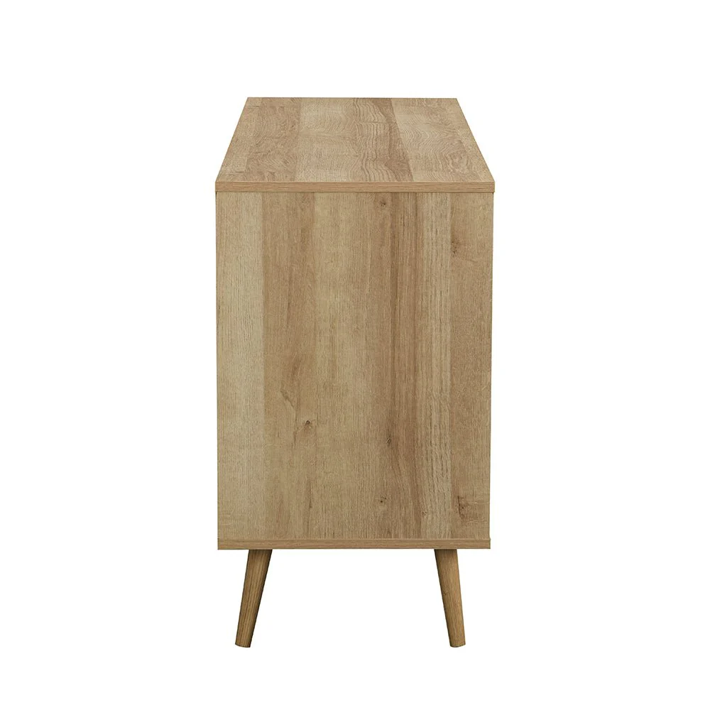 Frances Woven Rattan 3-Door Sideboard, Natural - Image 5