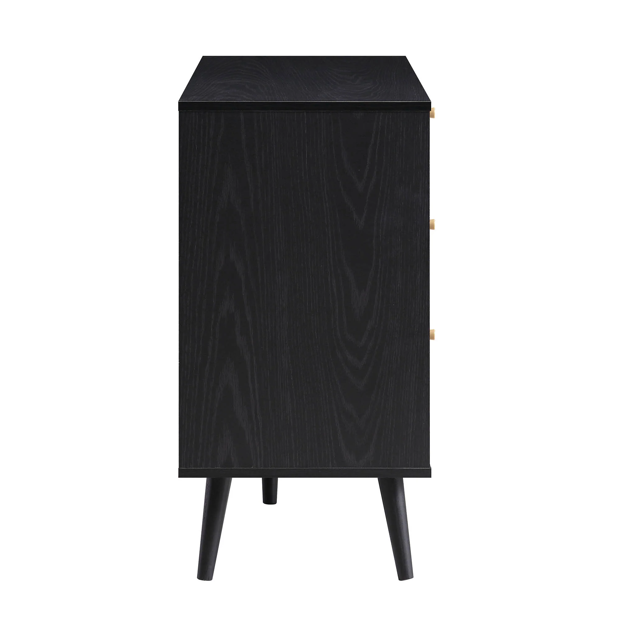 Frances Woven Rattan Chest of 6 Drawers, Black - Image 7