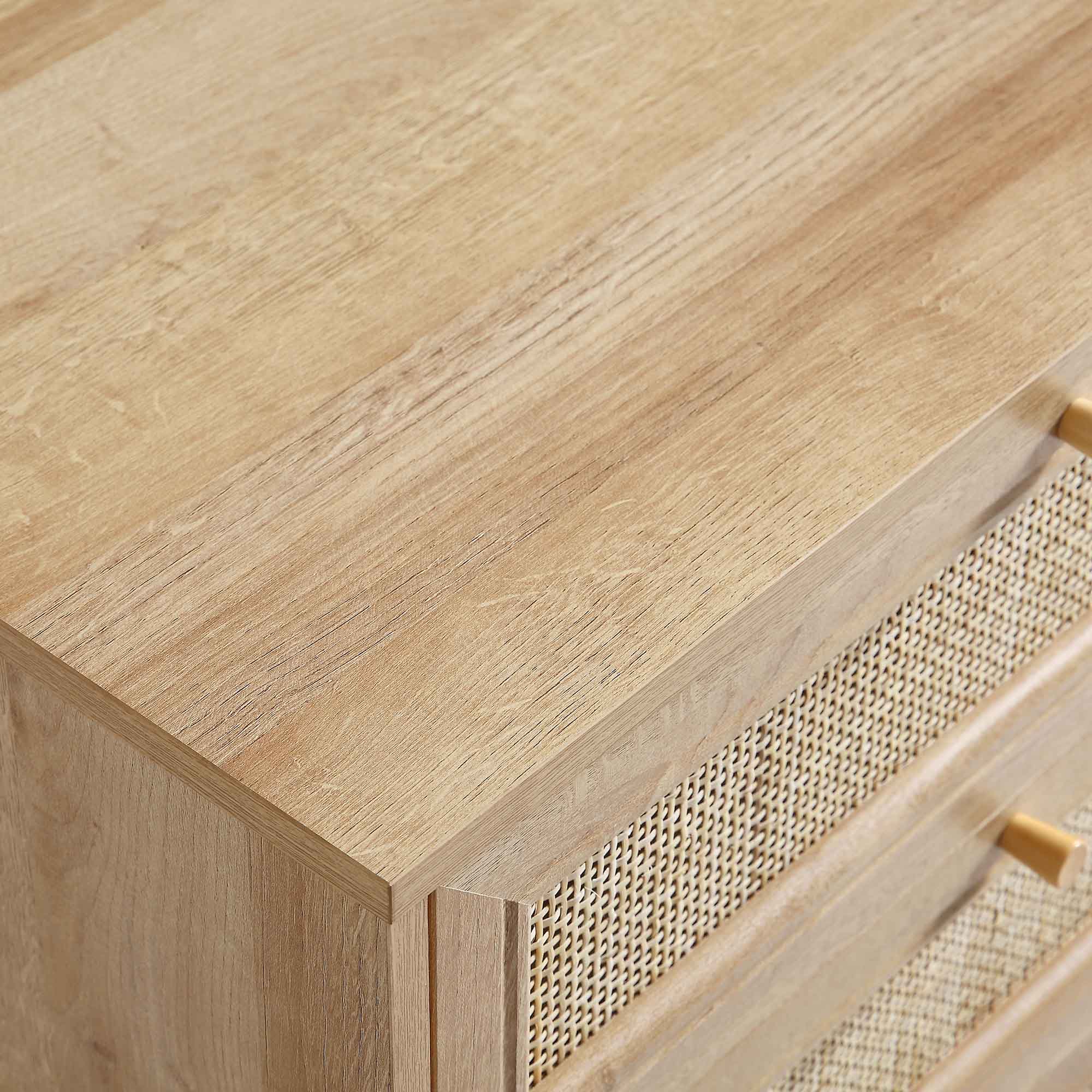Frances Woven Rattan Chest of 6 Drawers, Natural - Image 12