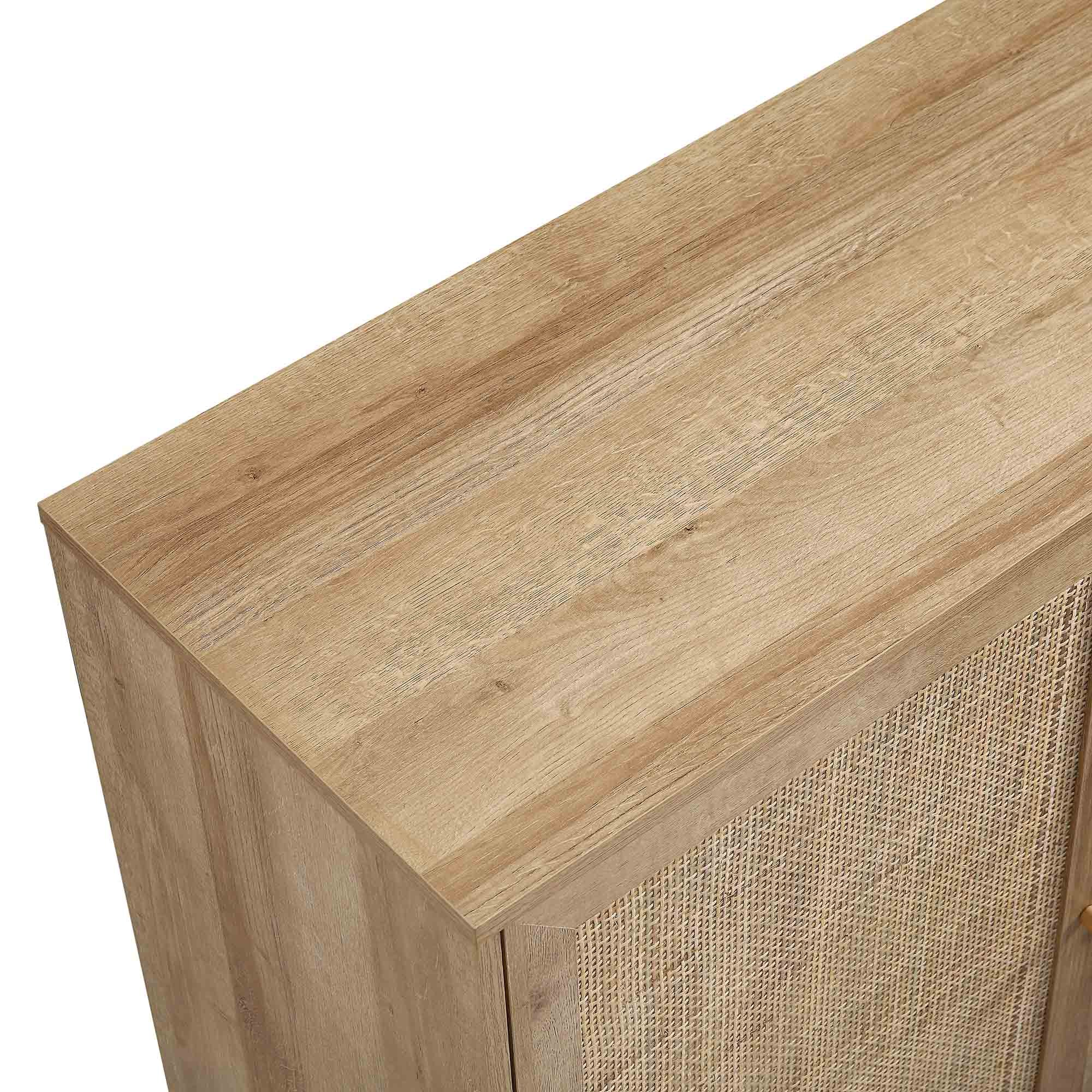 Frances Woven Rattan Display Cabinet, Natural - Image 10