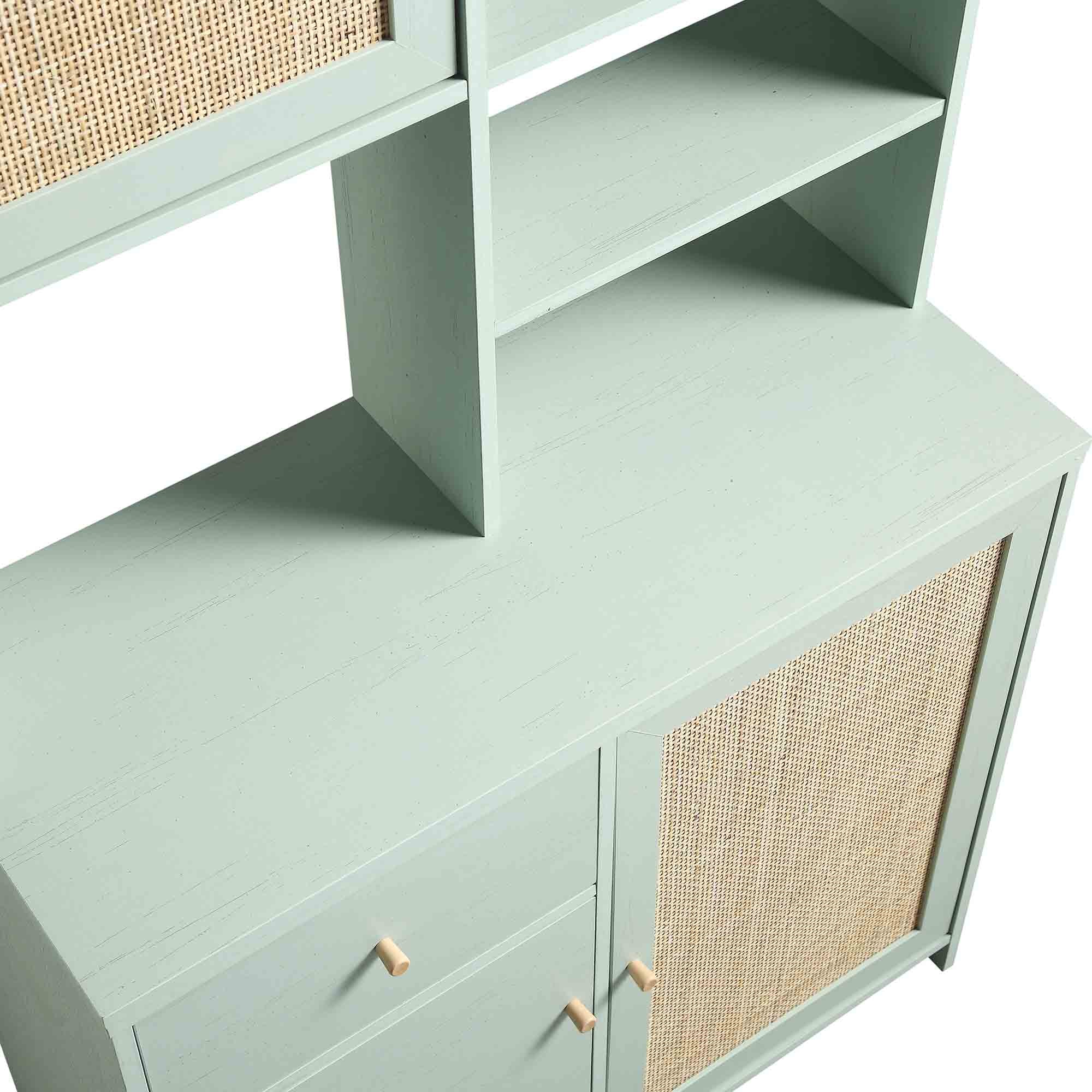 Frances Woven Rattan Dresser, Mint - Image 12