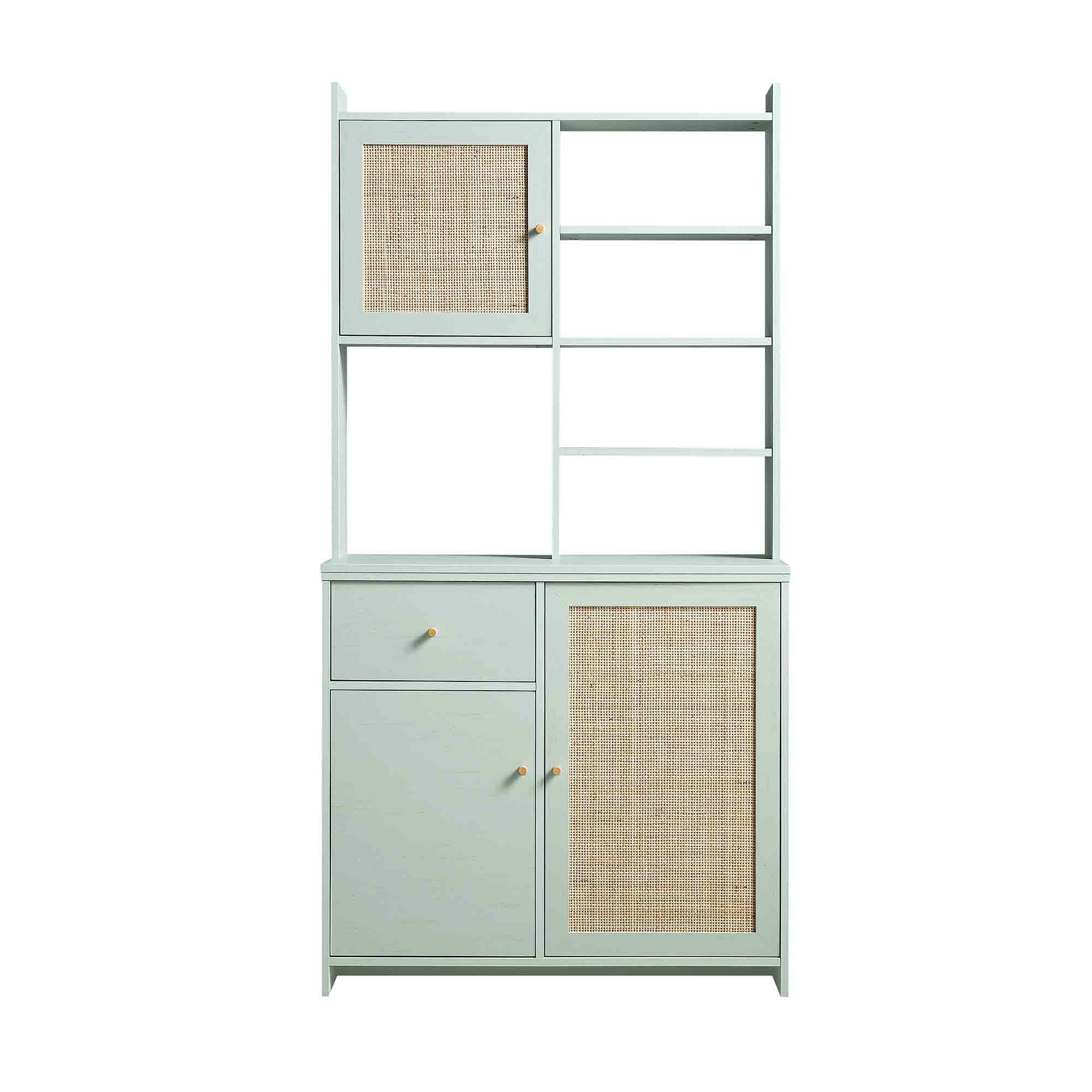 Frances Woven Rattan Dresser, Mint - Image 4