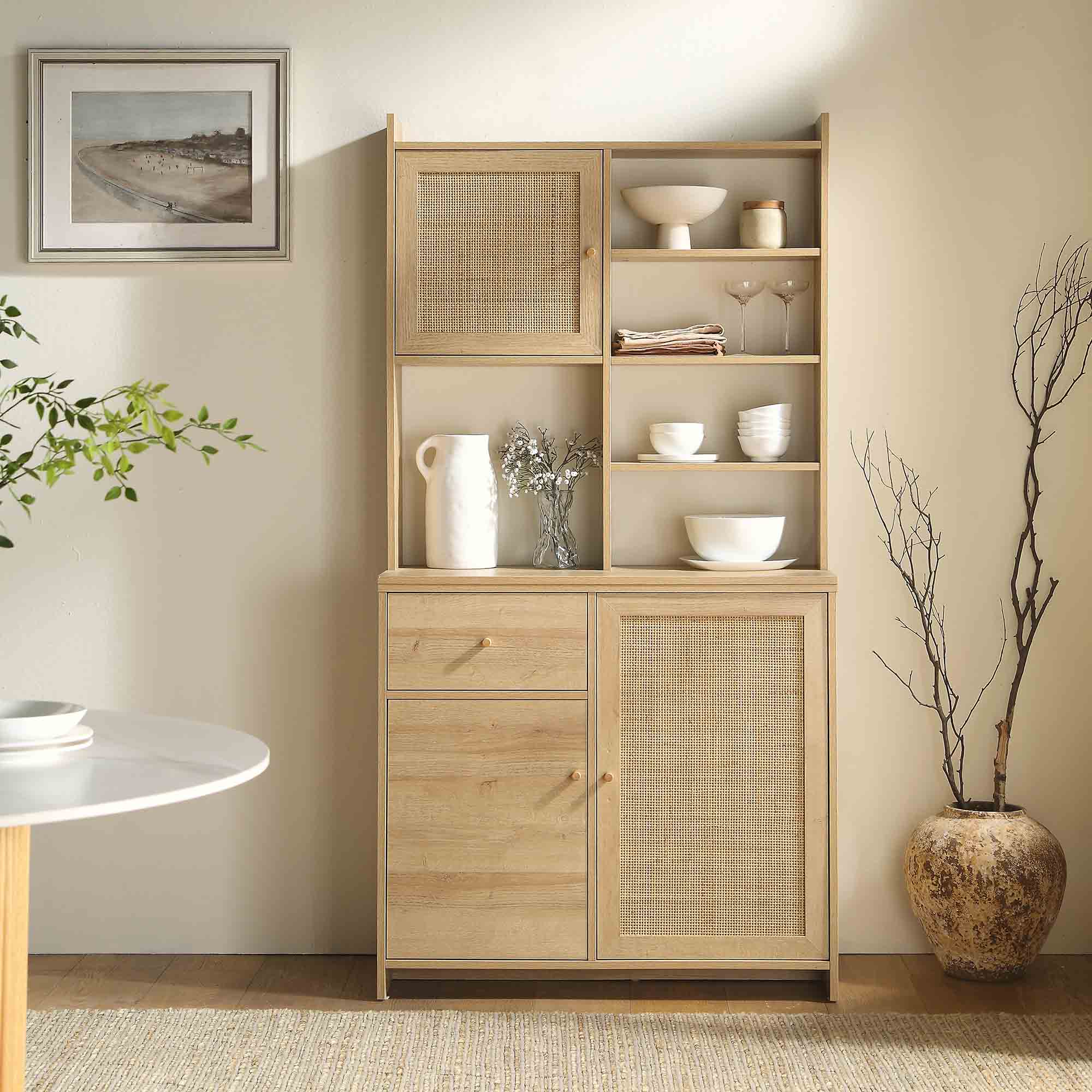Frances Woven Rattan Dresser, Natural - Image 2