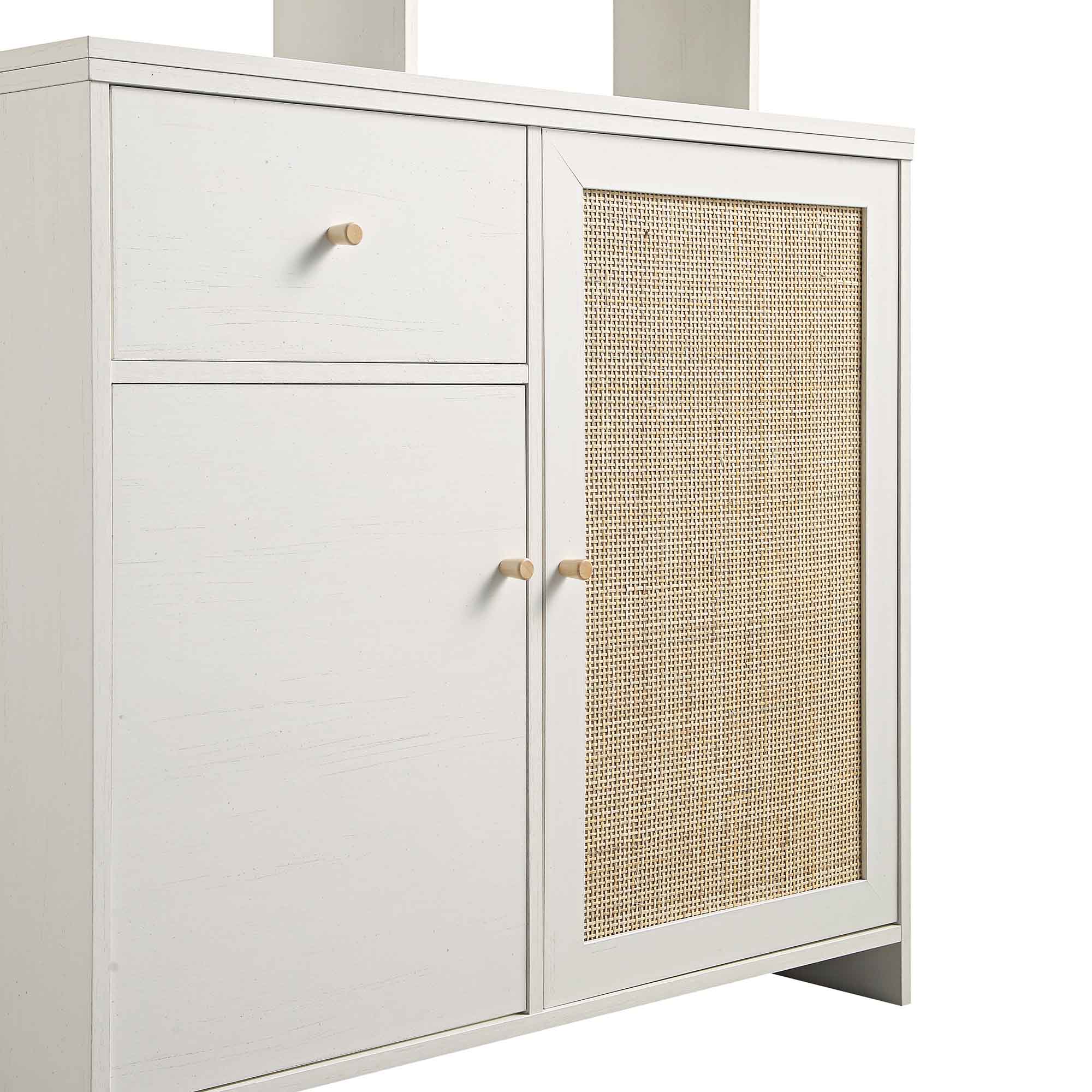 Frances Woven Rattan Dresser, White - Image 11