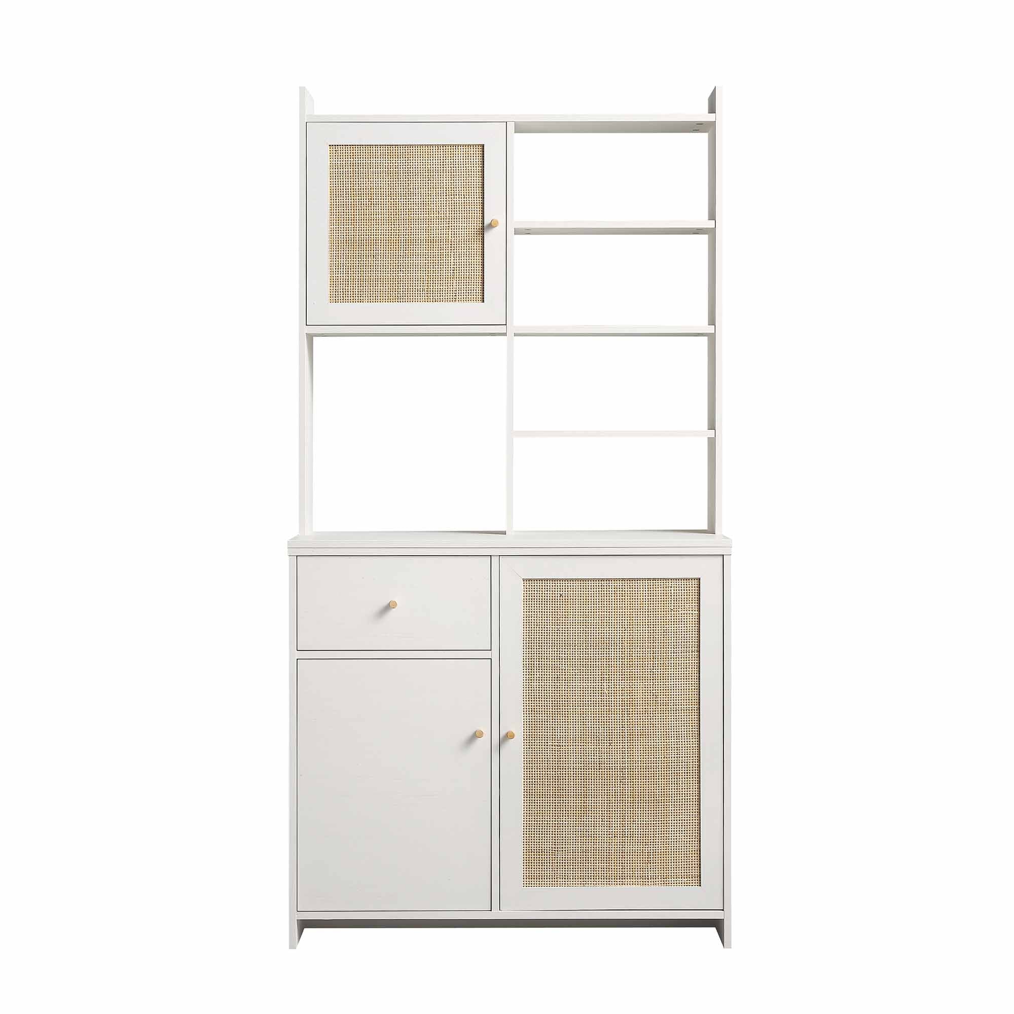 Frances Woven Rattan Dresser, White - Image 4