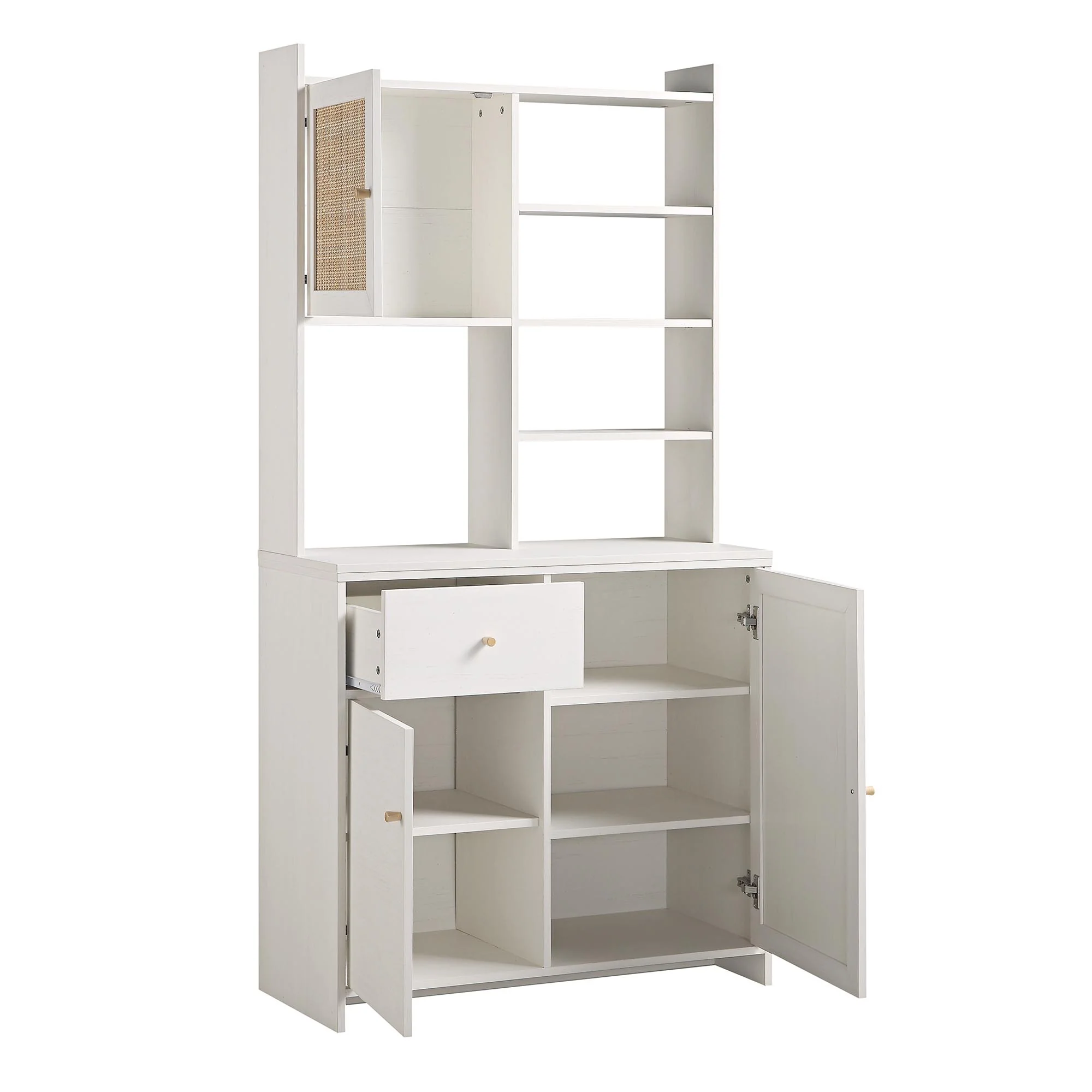 Frances Woven Rattan Dresser, White - Image 7