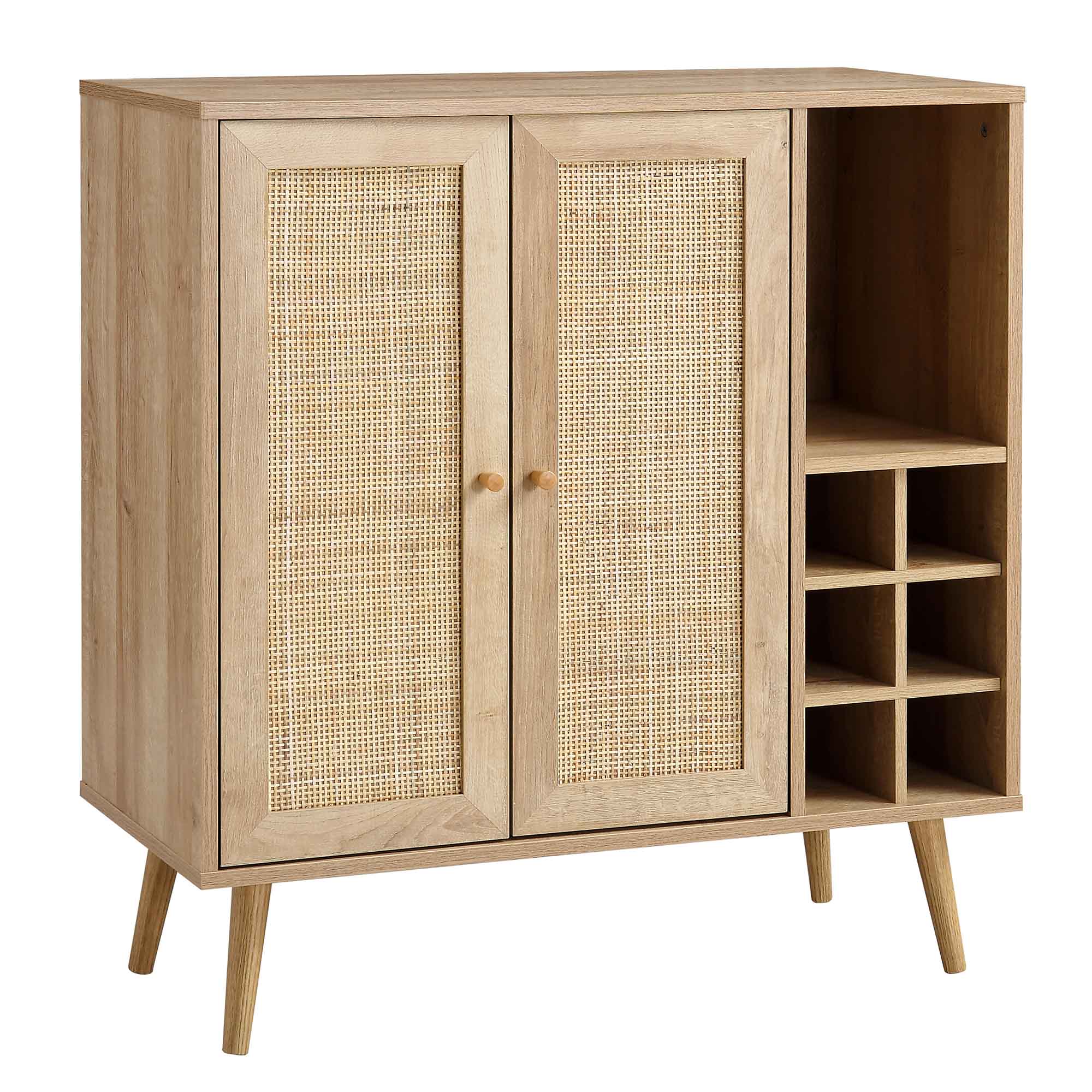 Frances Woven Rattan Drinks Cabinet, Natural - Image 4