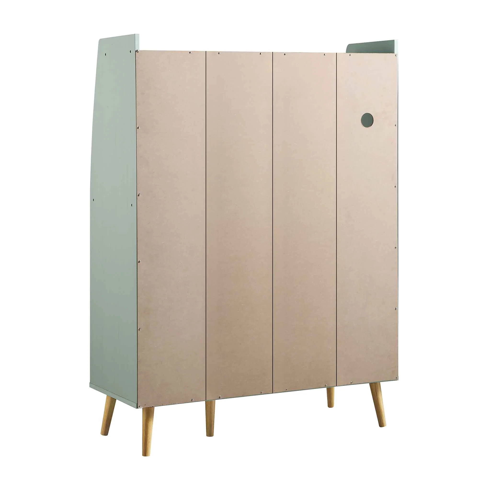 Frances Woven Rattan Kitchen Cabinet, Mint - Image 9