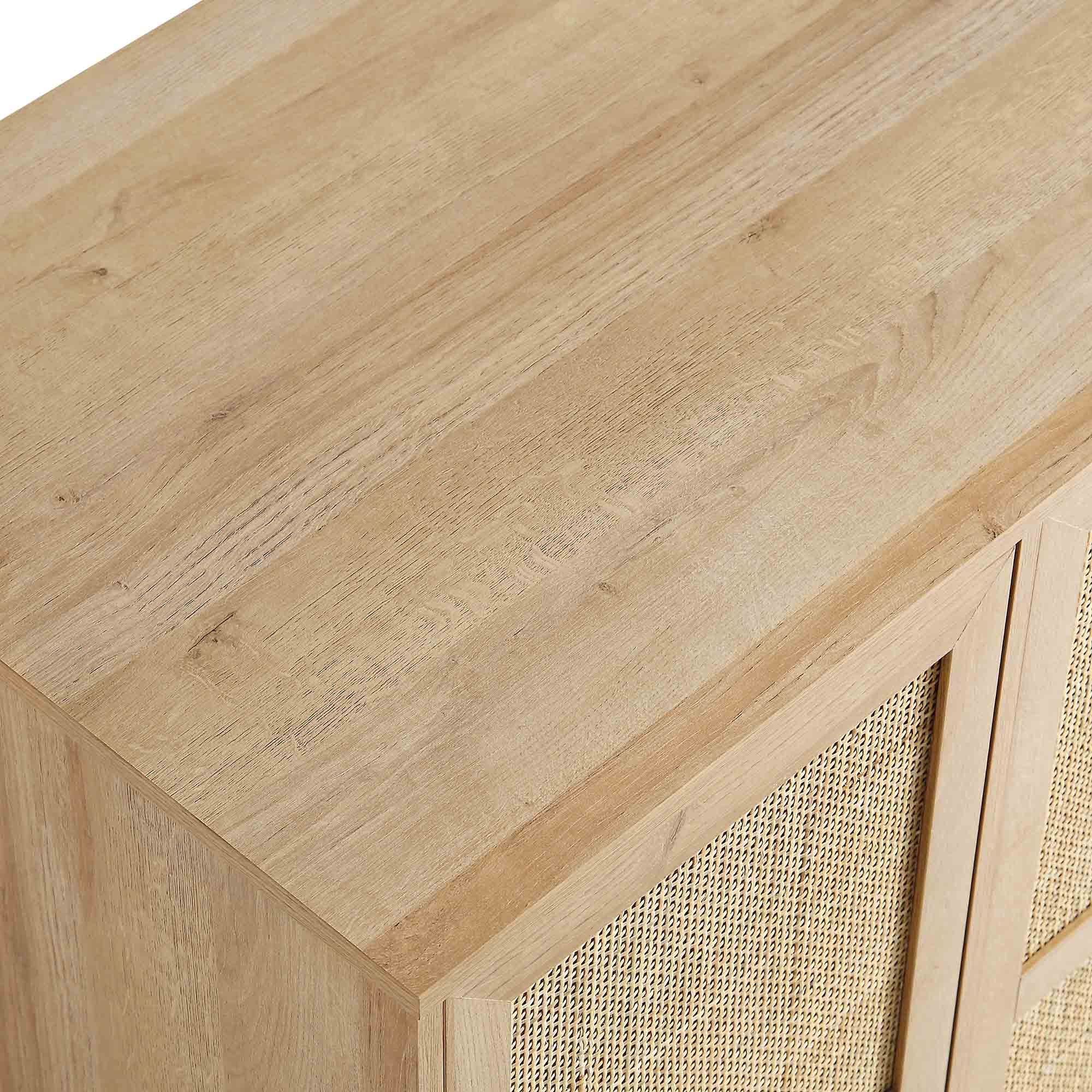 Frances Woven Rattan Compact Double Wardrobe, Natural - Image 11