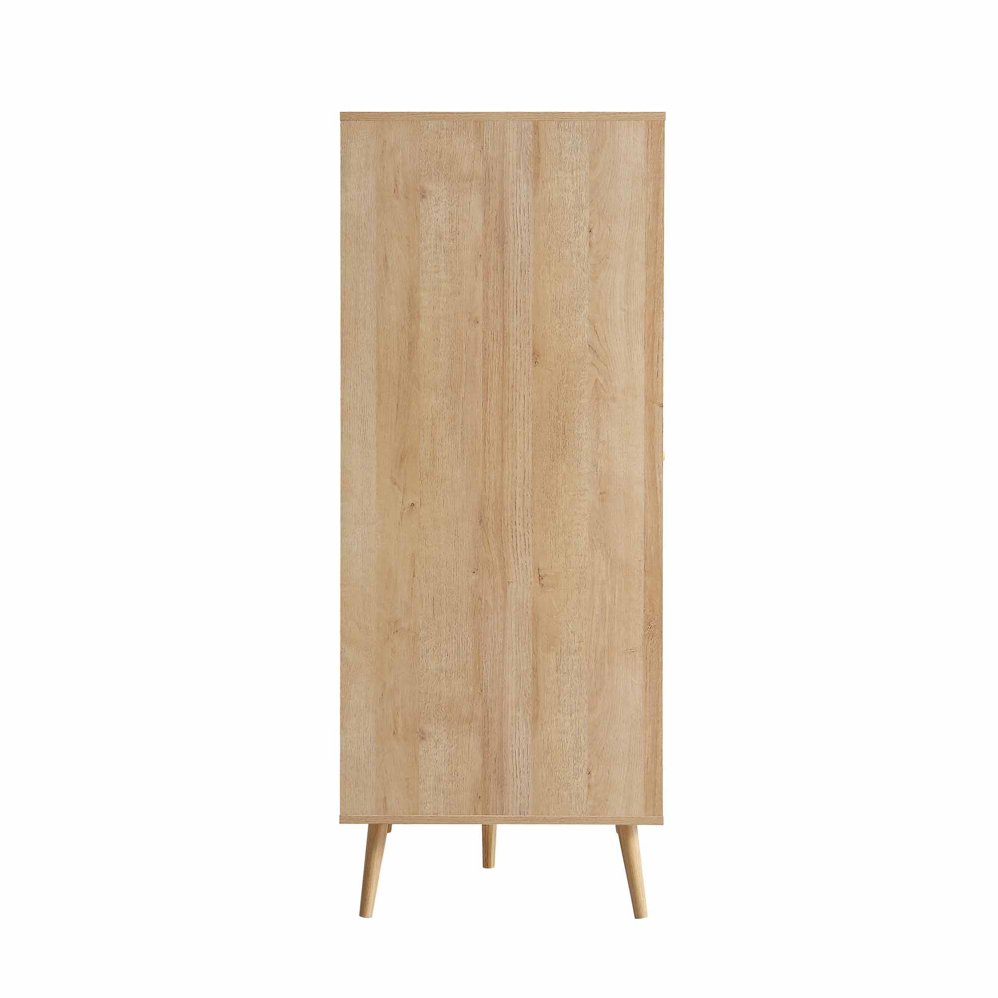 Frances Woven Rattan Compact Double Wardrobe, Natural - Image 9