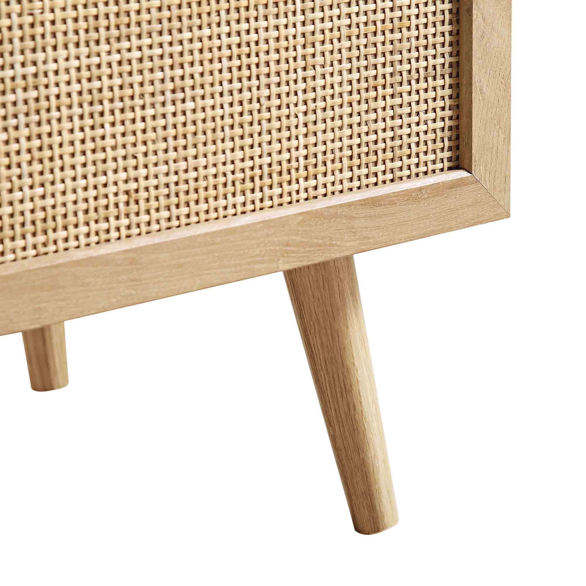 Frances Woven Rattan Tall Chest of 4 Drawers, Natural - Image 13