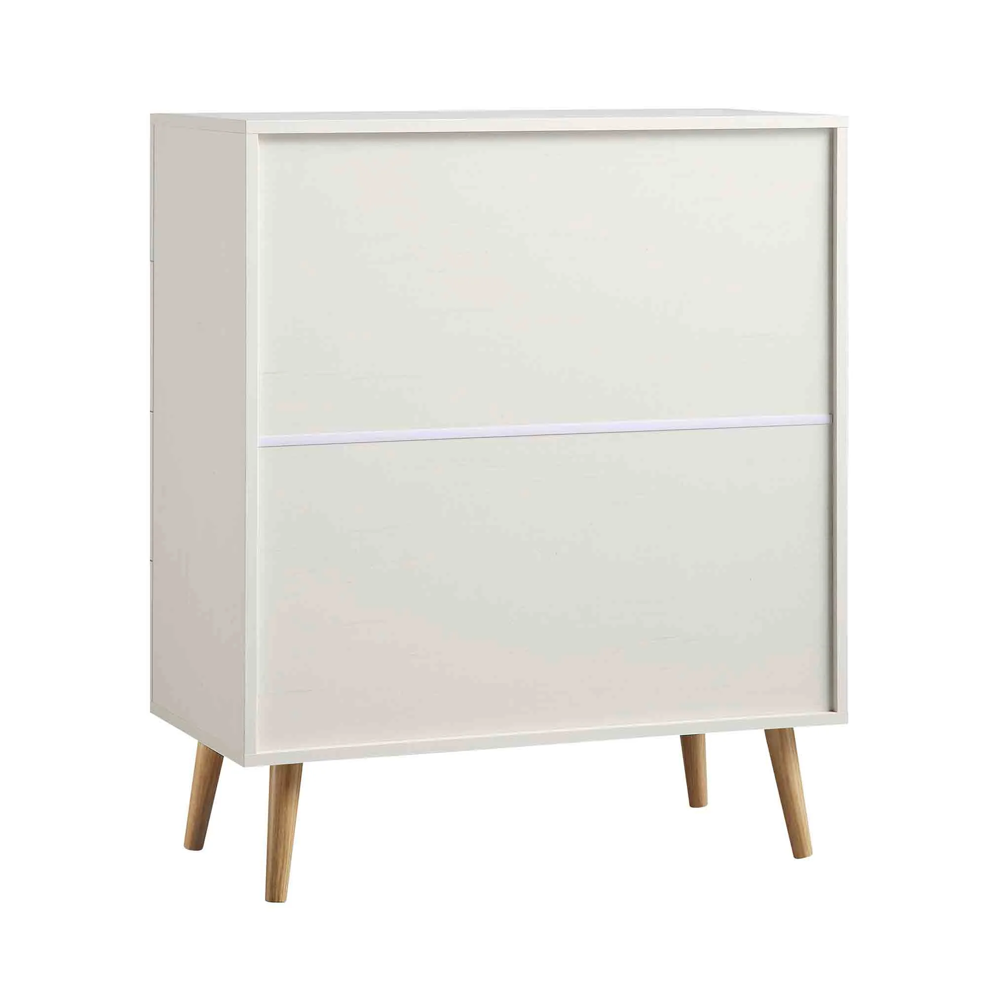Frances Woven Rattan Tall Chest of 4 Drawers, White - Image 10