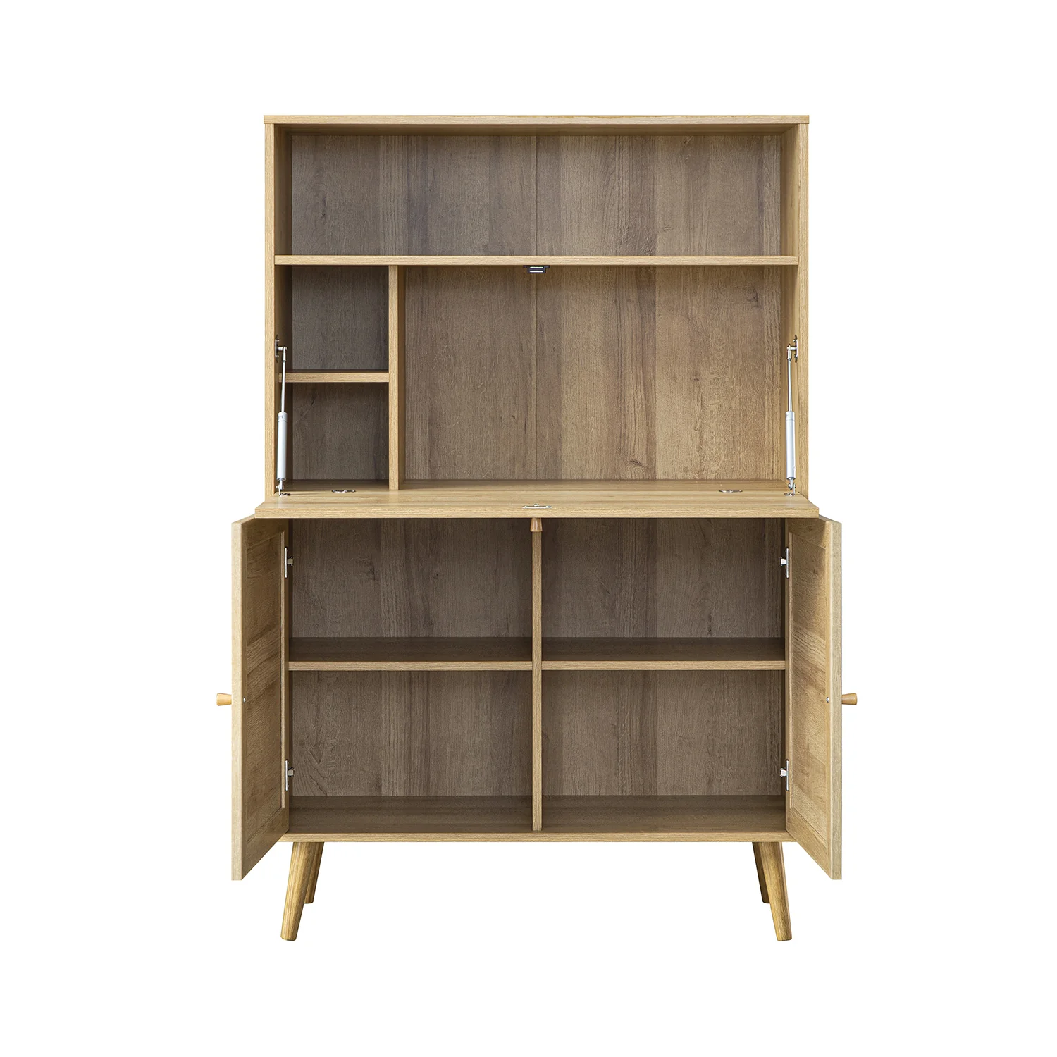 Frances Woven Rattan Writing Bureau, Natural - Image 10