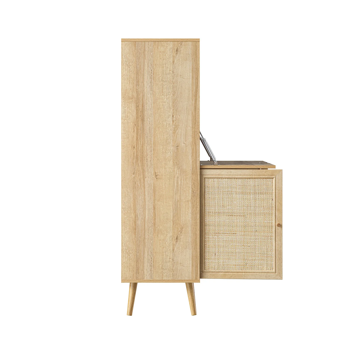 Frances Woven Rattan Writing Bureau, Natural - Image 11