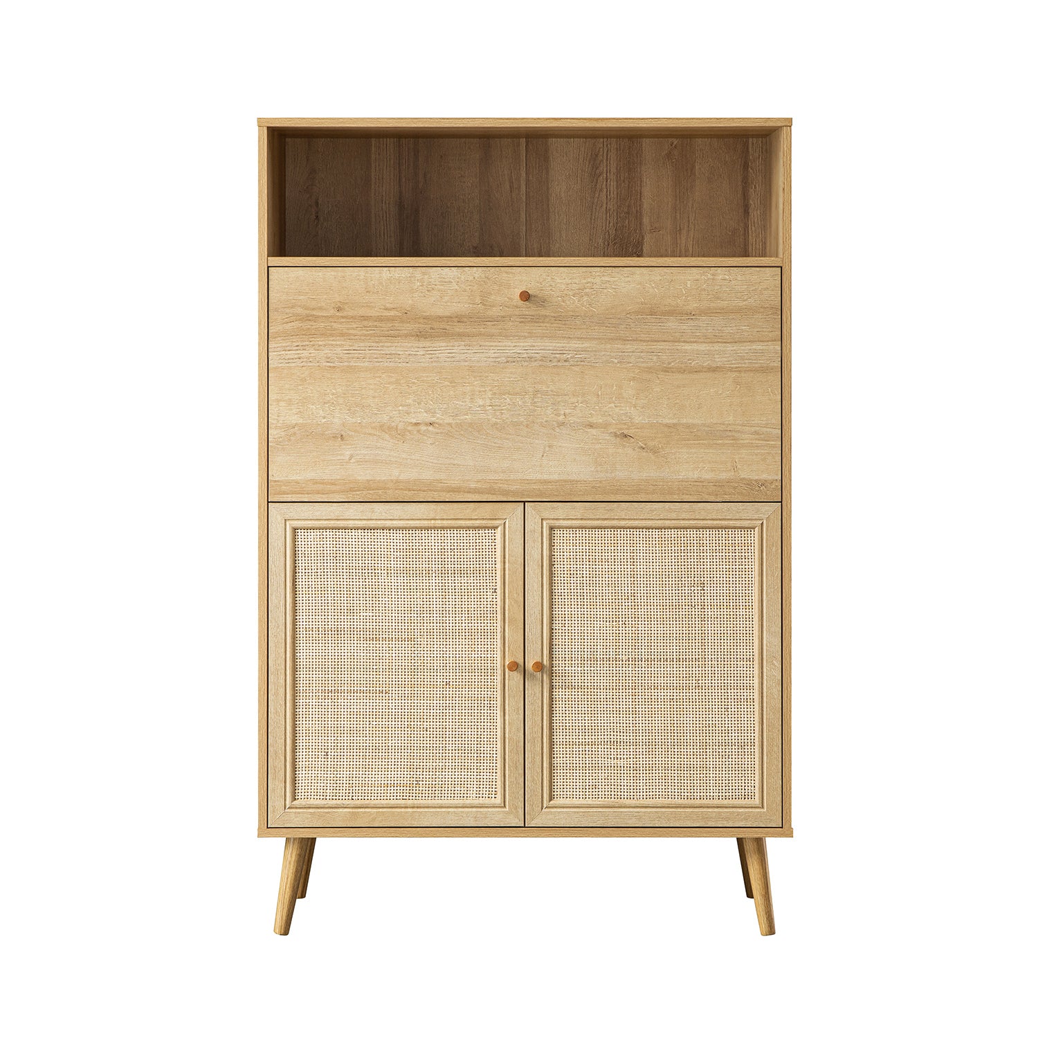 Frances Woven Rattan Writing Bureau, Natural - Image 6