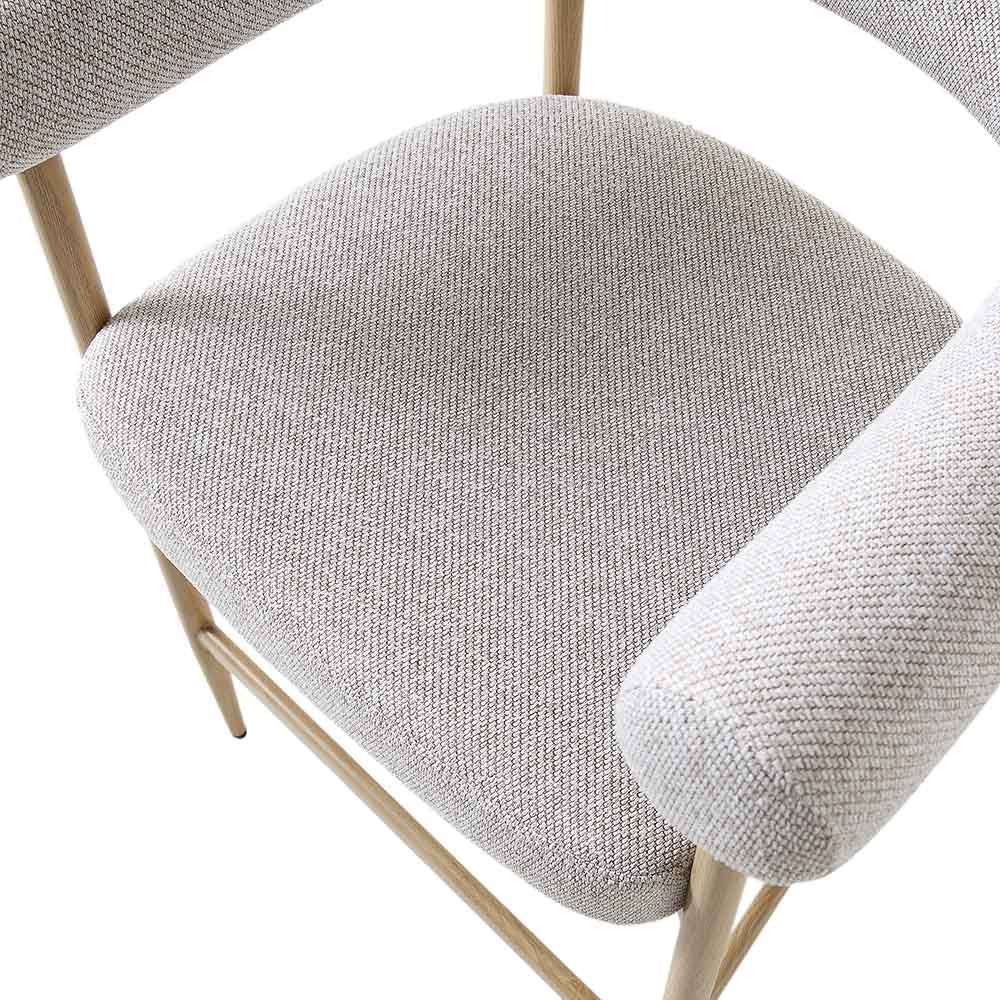 Fulbourn Beige Woven Counter Stool with Natural Wood Effect Legs - Image 10
