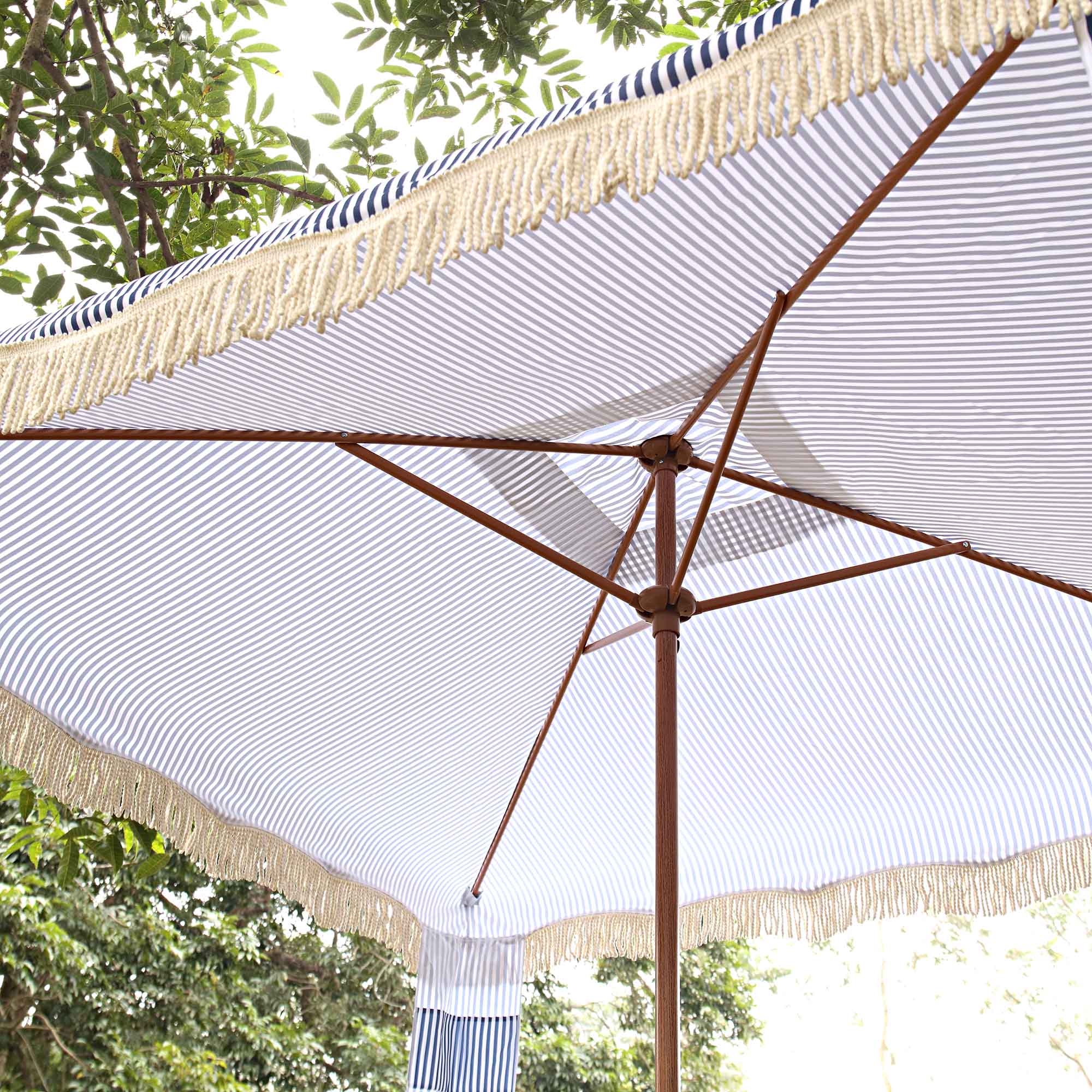Gabriel Blue and White Striped Fringed Cabana - Image 3