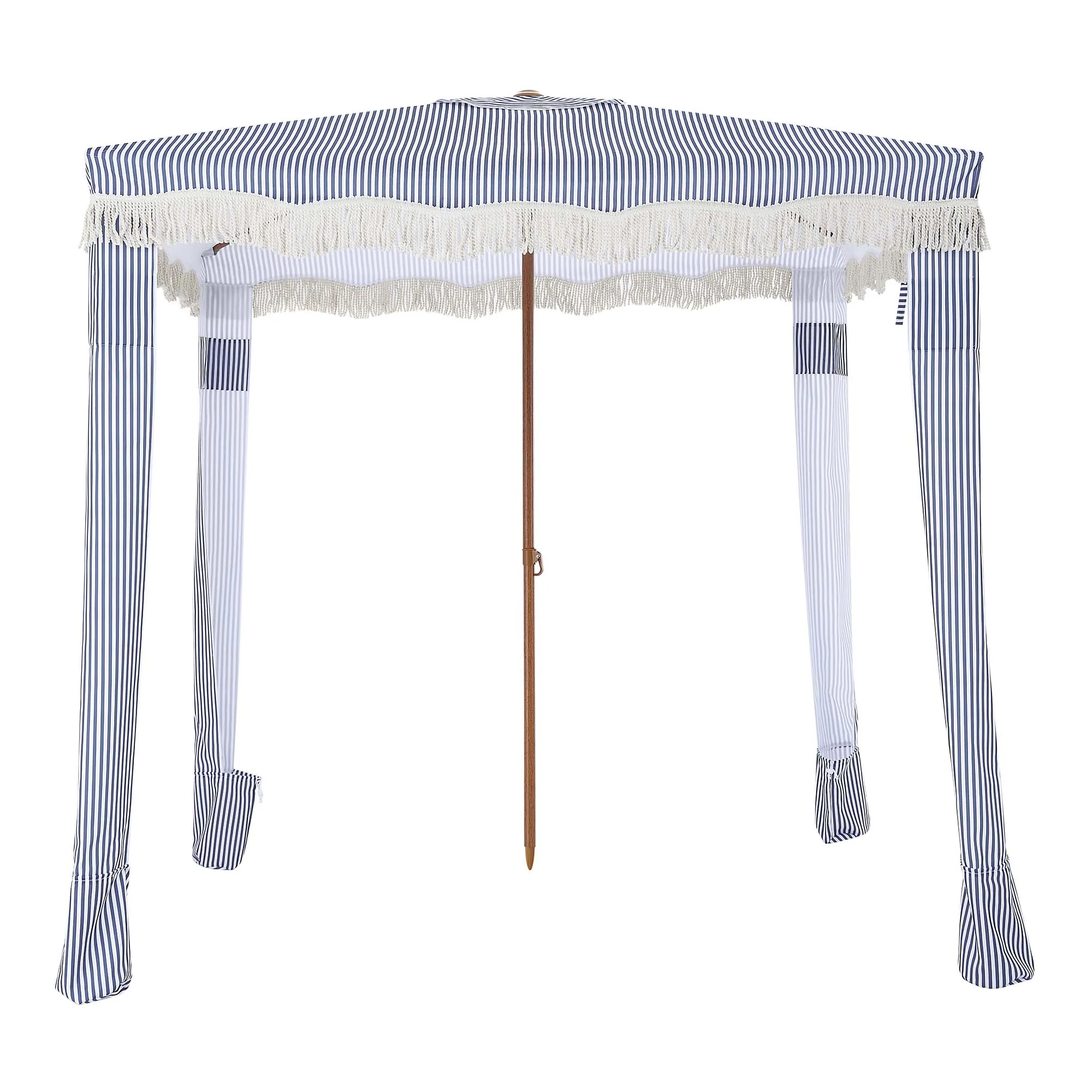 Gabriel Blue and White Striped Fringed Cabana - Image 4