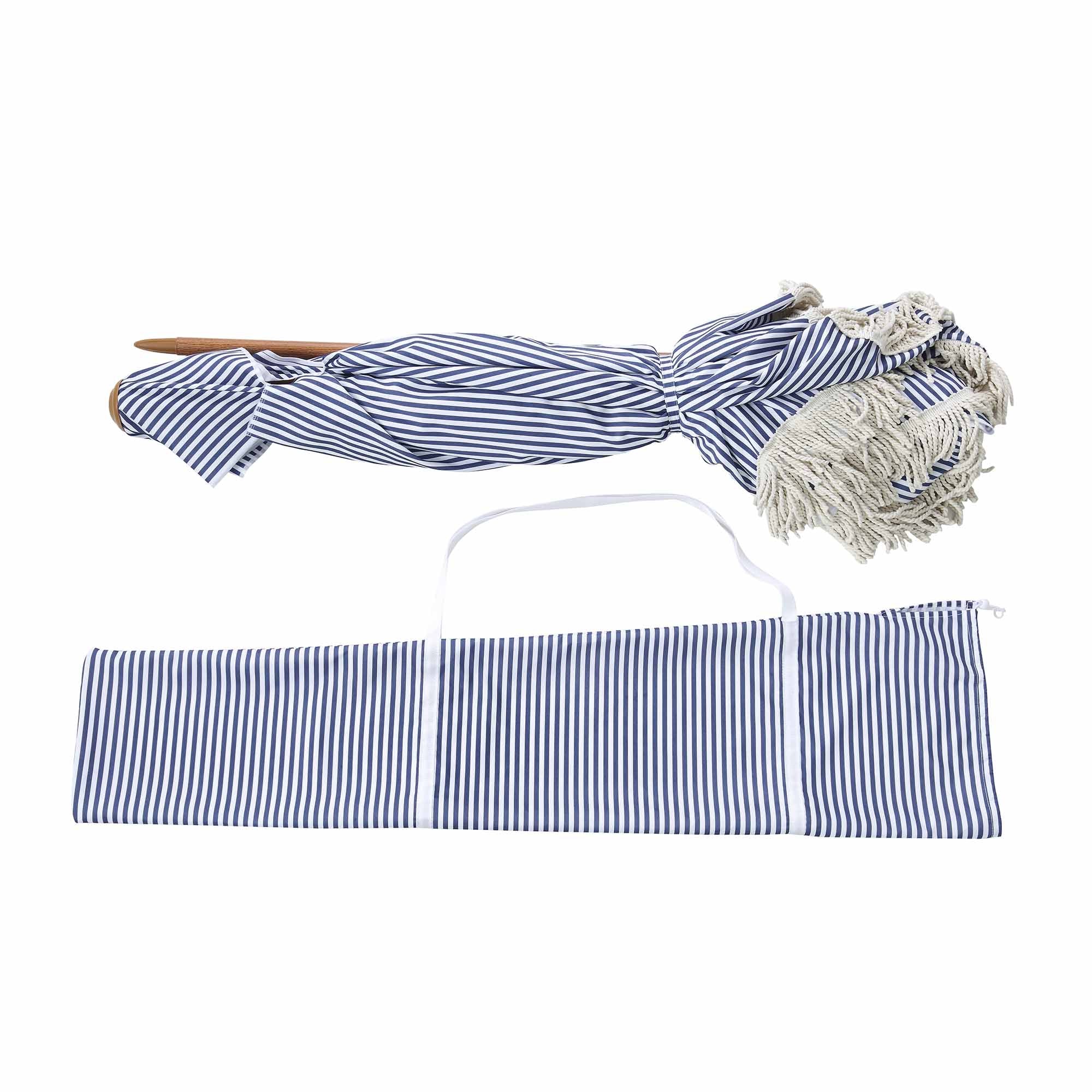Gabriel Blue and White Striped Fringed Cabana - Image 7