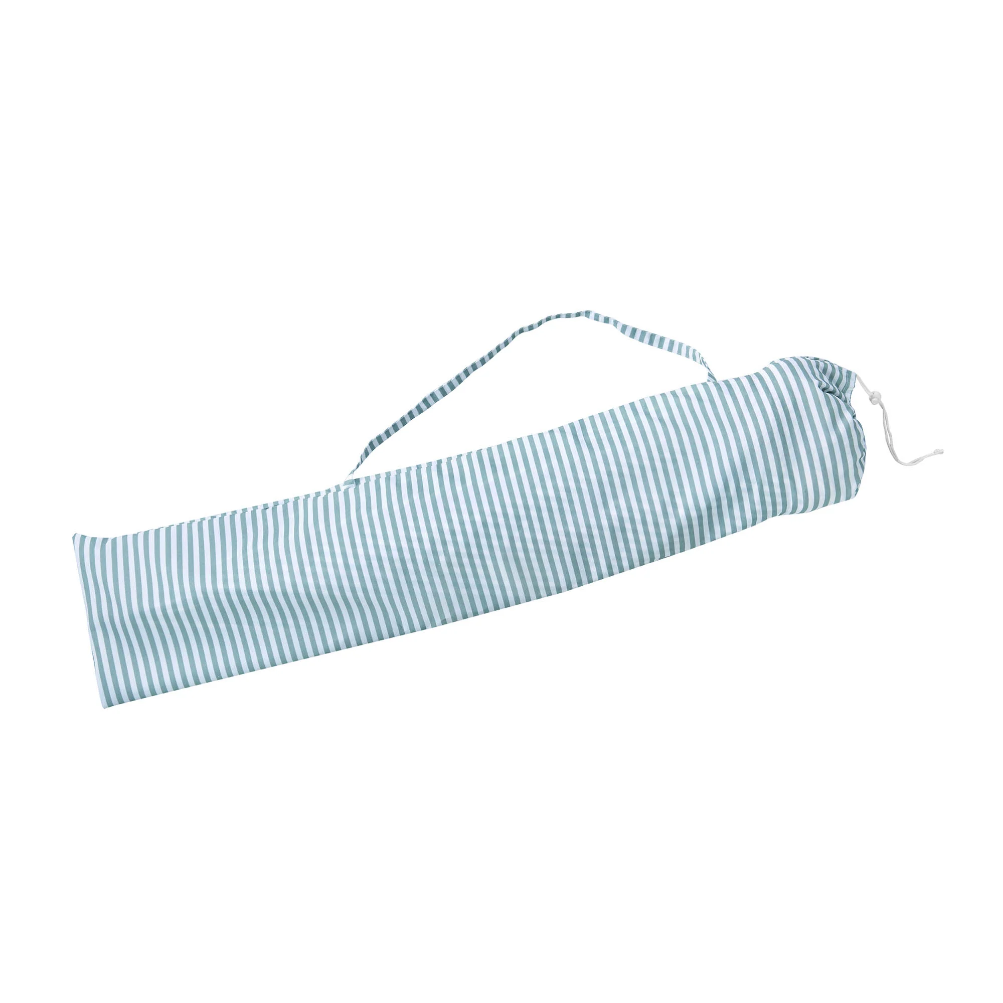 Gabriel Sage Green and White Striped Fringed Parasol with Tilt - Image 11