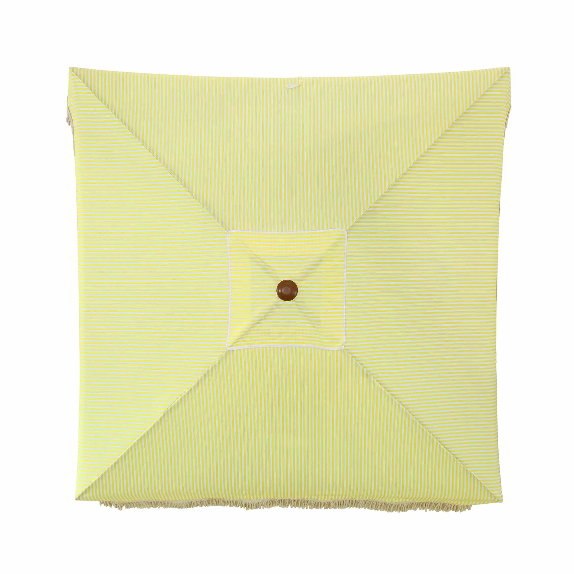 Gabriel Yellow and White Striped Fringed Cabana - Image 7