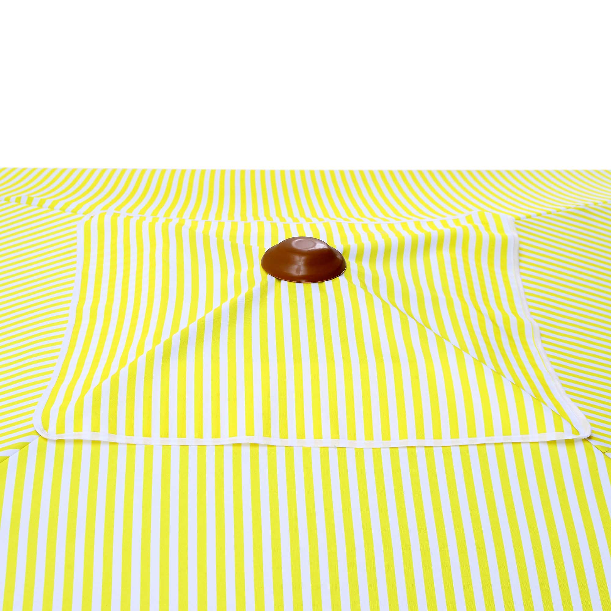 Gabriel Yellow and White Striped Fringed Cabana - Image 9