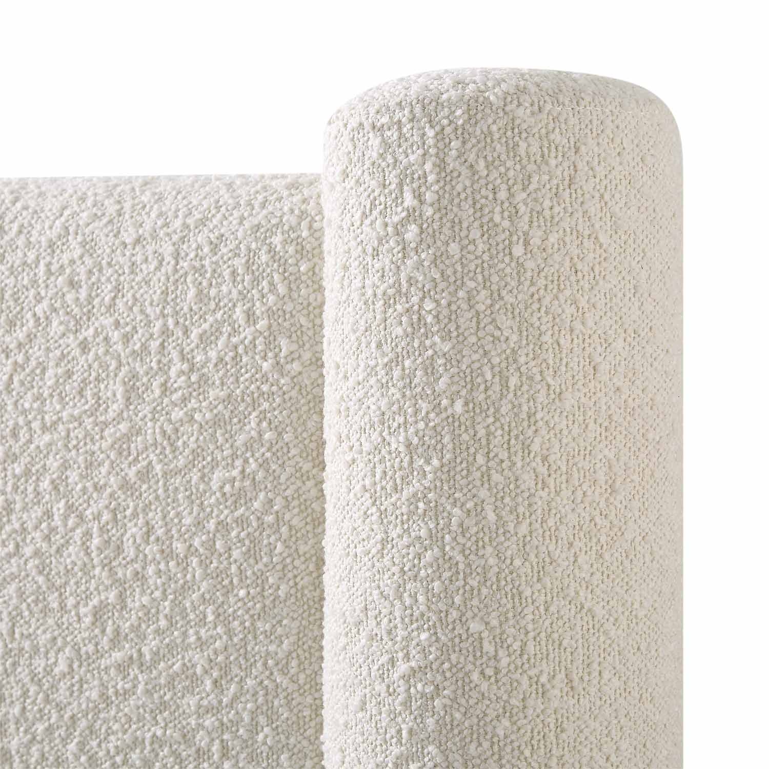 Galerie Beige Boucle Pillar Upholstered Bed - Image 12
