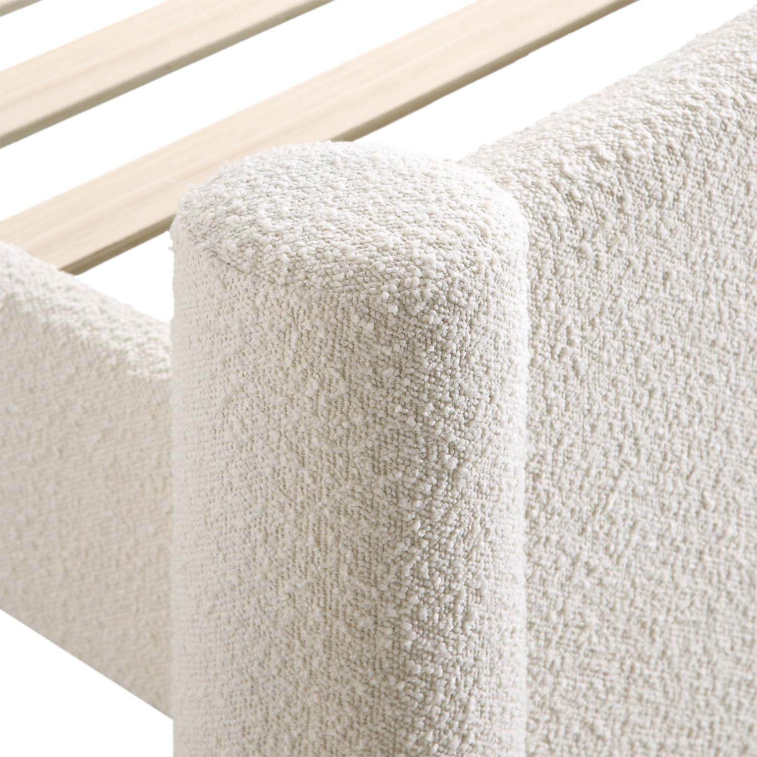 Galerie Beige Boucle Pillar Upholstered Bed - Image 13