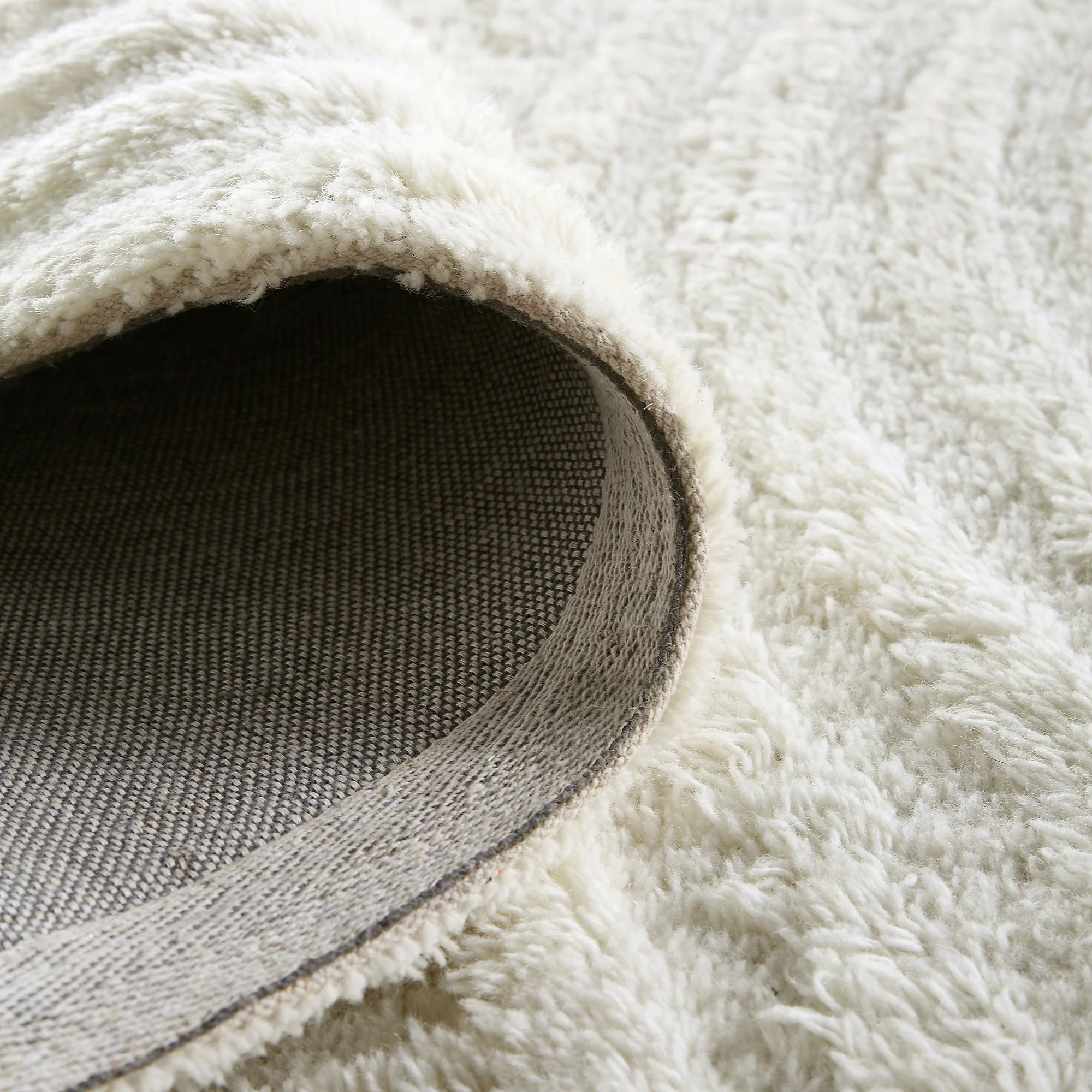 Geo Curve Cream Hand Tufted New Zealand Wool Rectangular Rug - Image 5