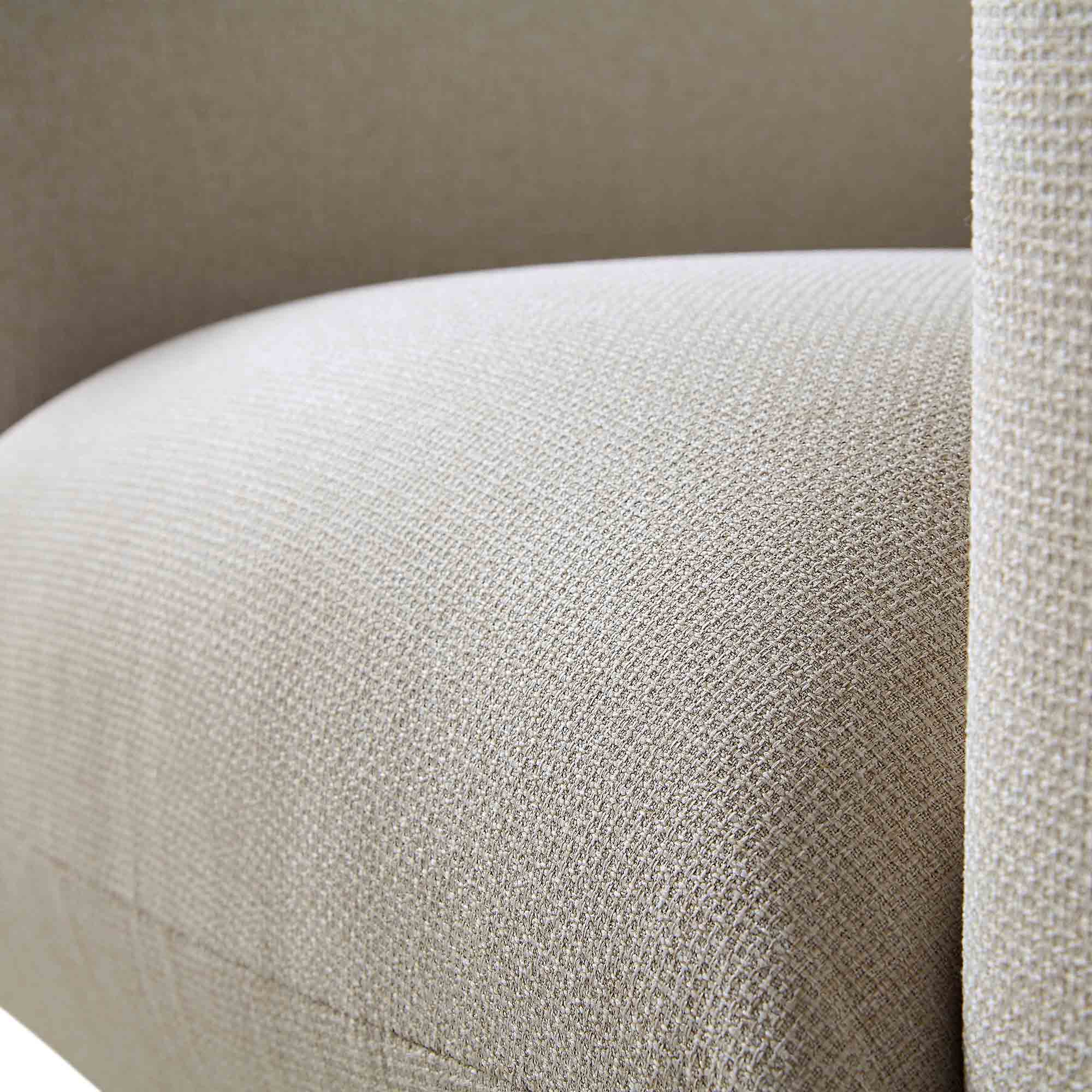 Gianni Armchair, Beige Woven Fabric - Image 14