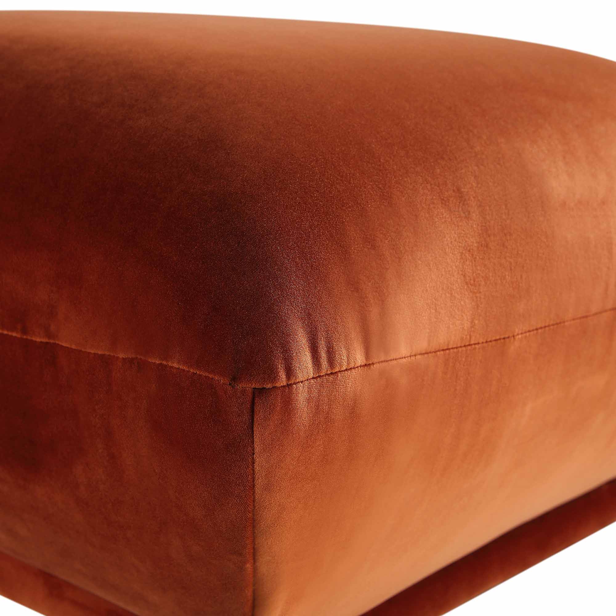 Gianni Pouffe, Rust Velvet - Image 10