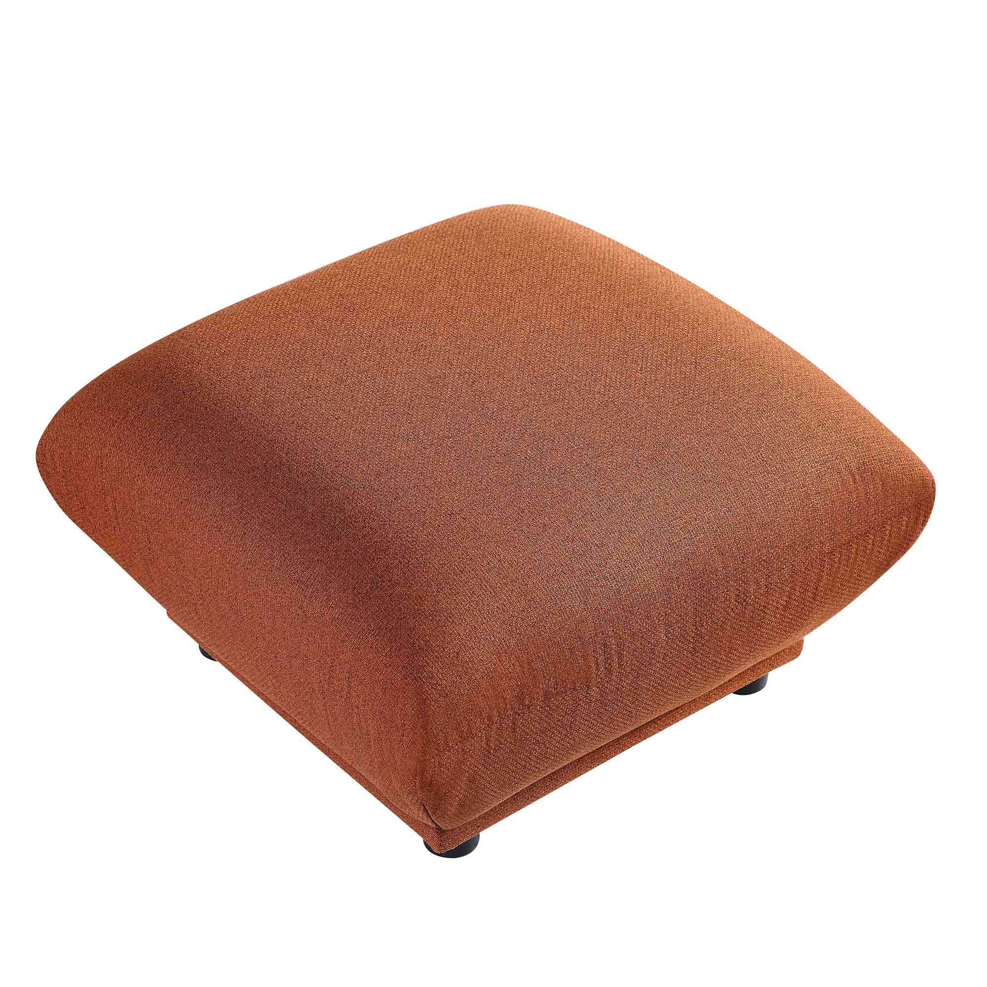 Gianni Pouffe, Terracotta Fabric - Image 5