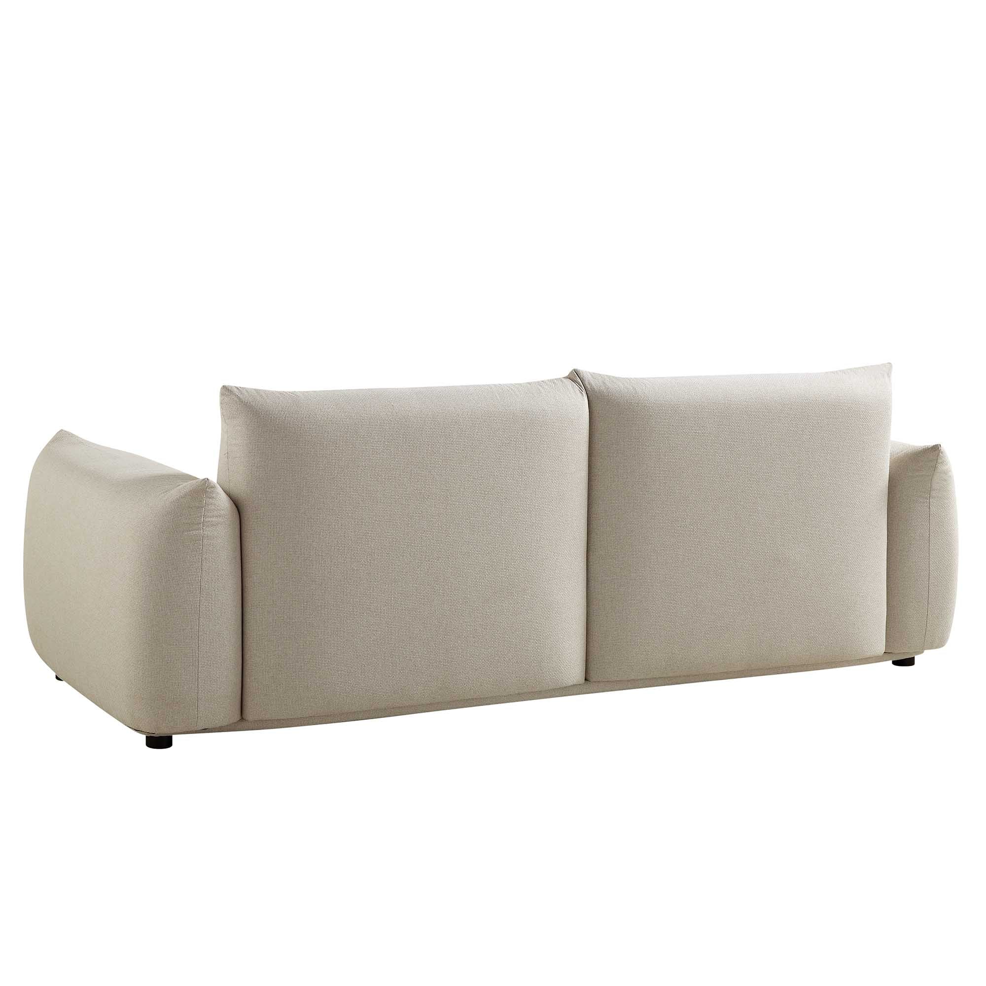 Gianni Three Seater Sofa, Beige Woven Fabric - Image 11