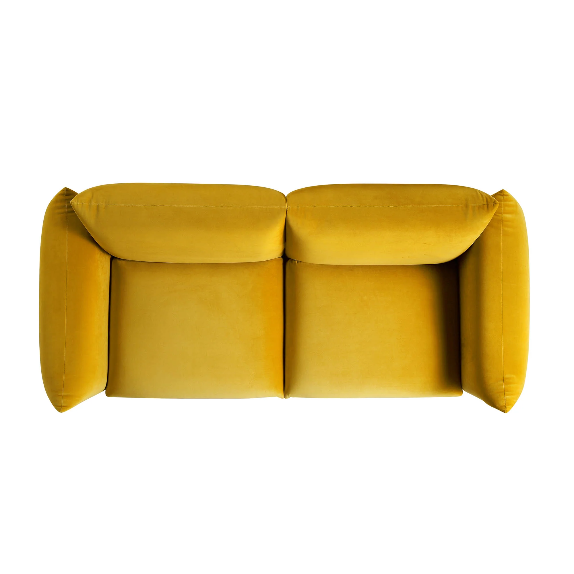 Gianni Three Seater Sofa, Goldenrod Velvet - Image 7