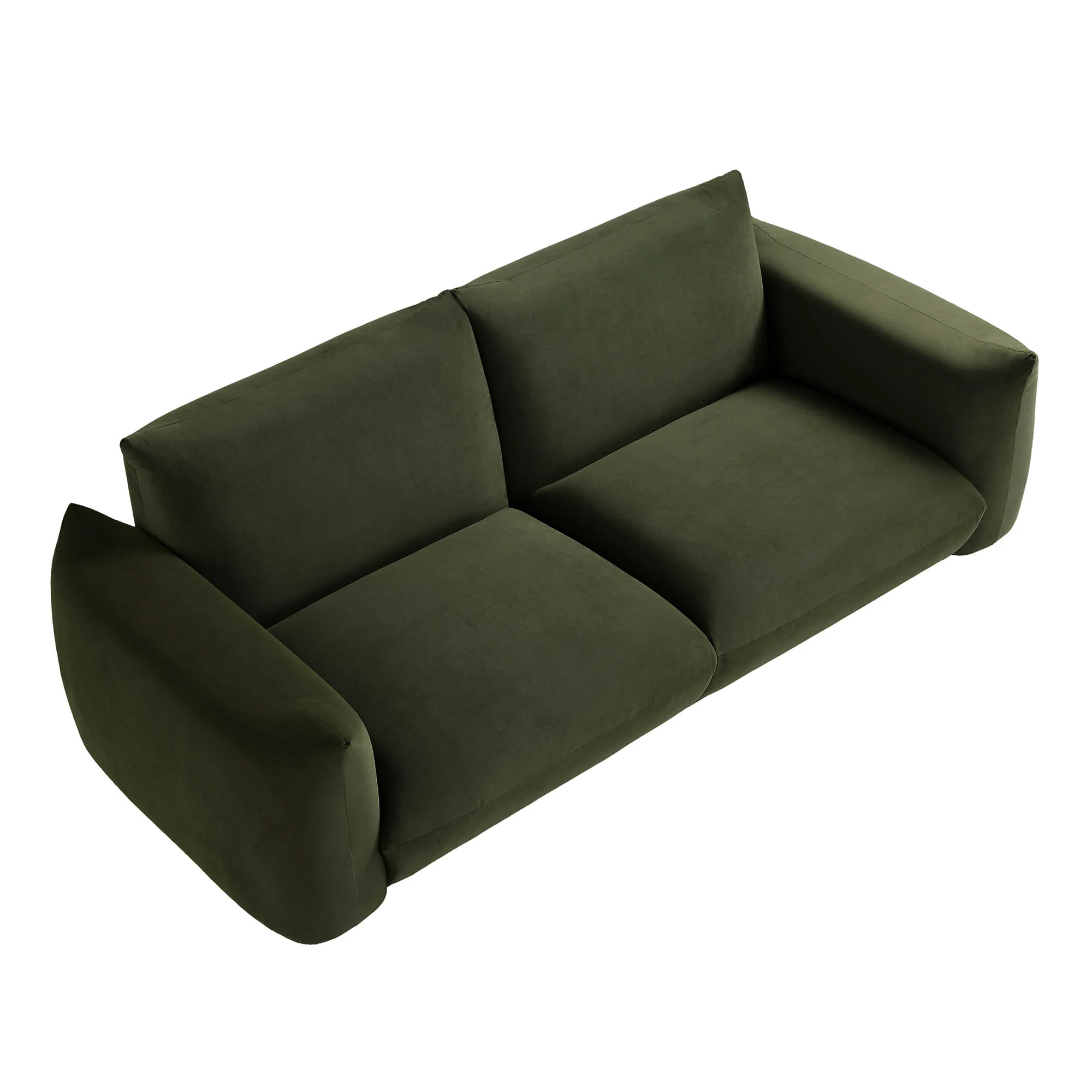 Gianni Three Seater Sofa, Moss Green Velvet - Image 8