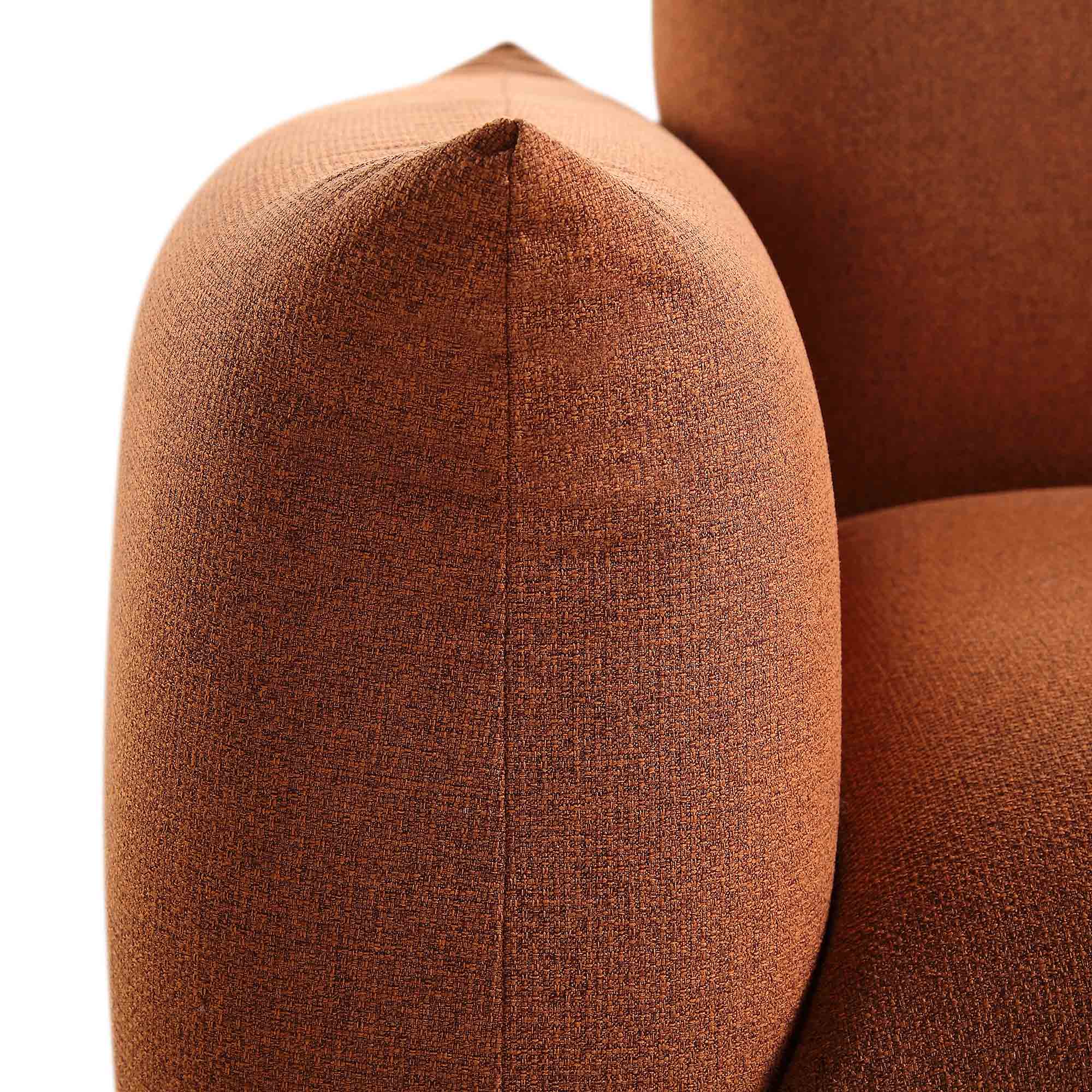 Gianni Three Seater Sofa, Terracotta Fabric - Image 13