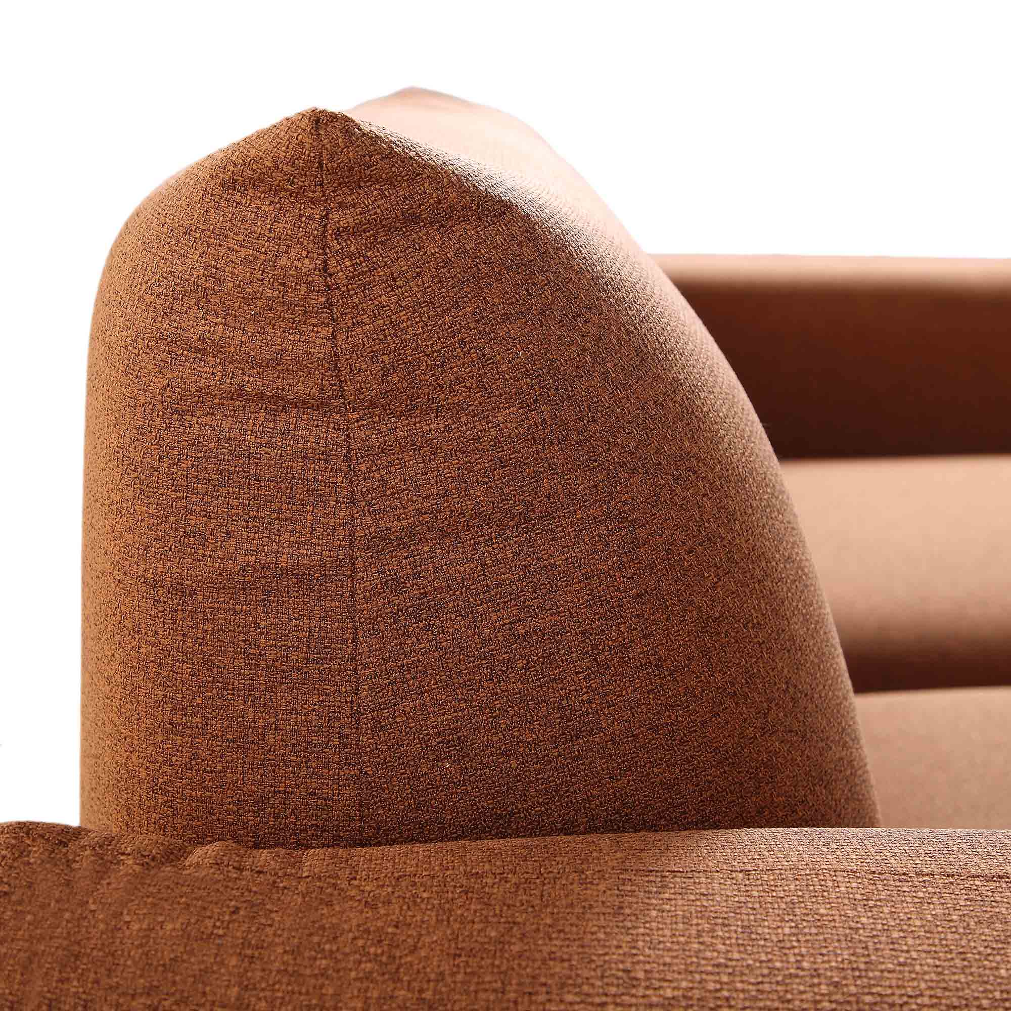Gianni Three Seater Sofa, Terracotta Fabric - Image 14
