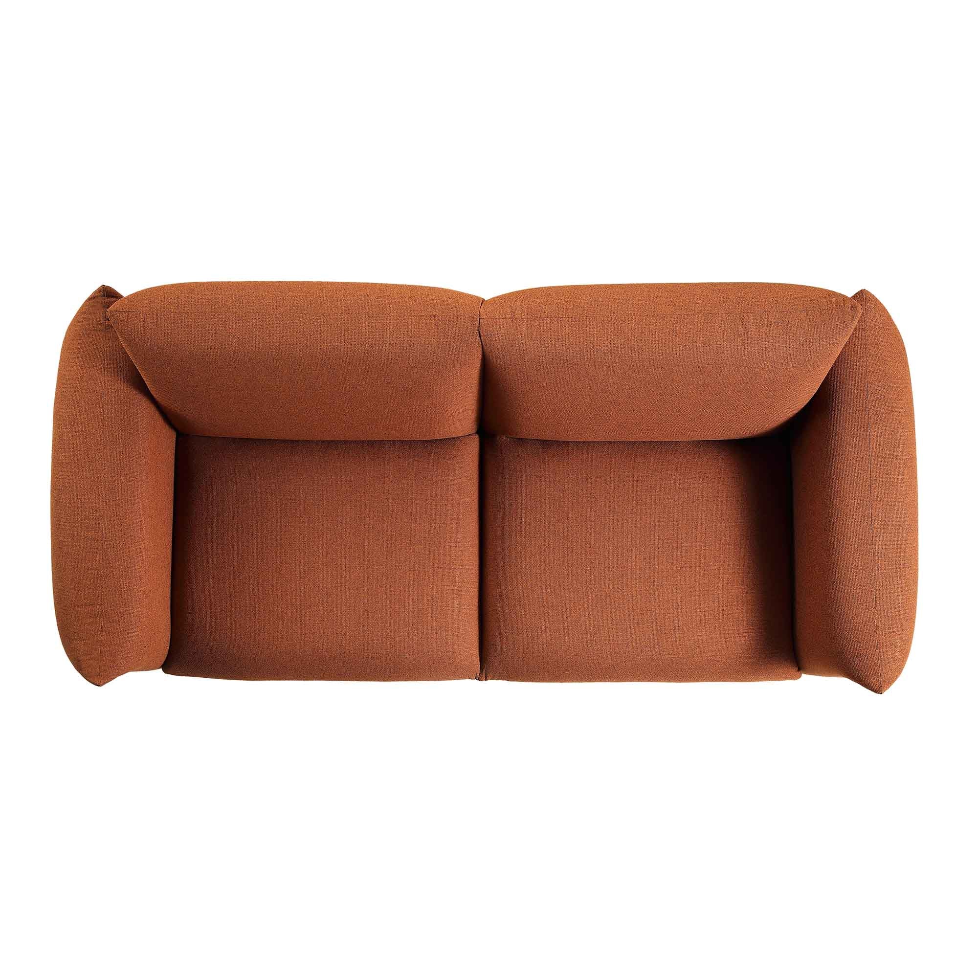 Gianni Three Seater Sofa, Terracotta Fabric - Image 8
