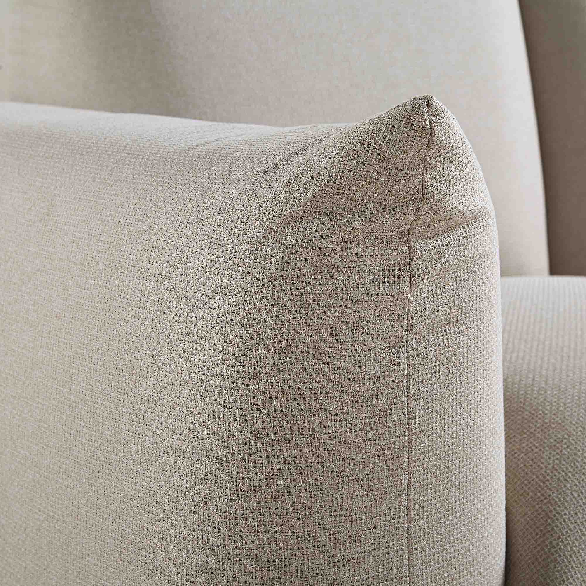 Gianni Two Seater Sofa, Beige Woven Fabric - Image 15