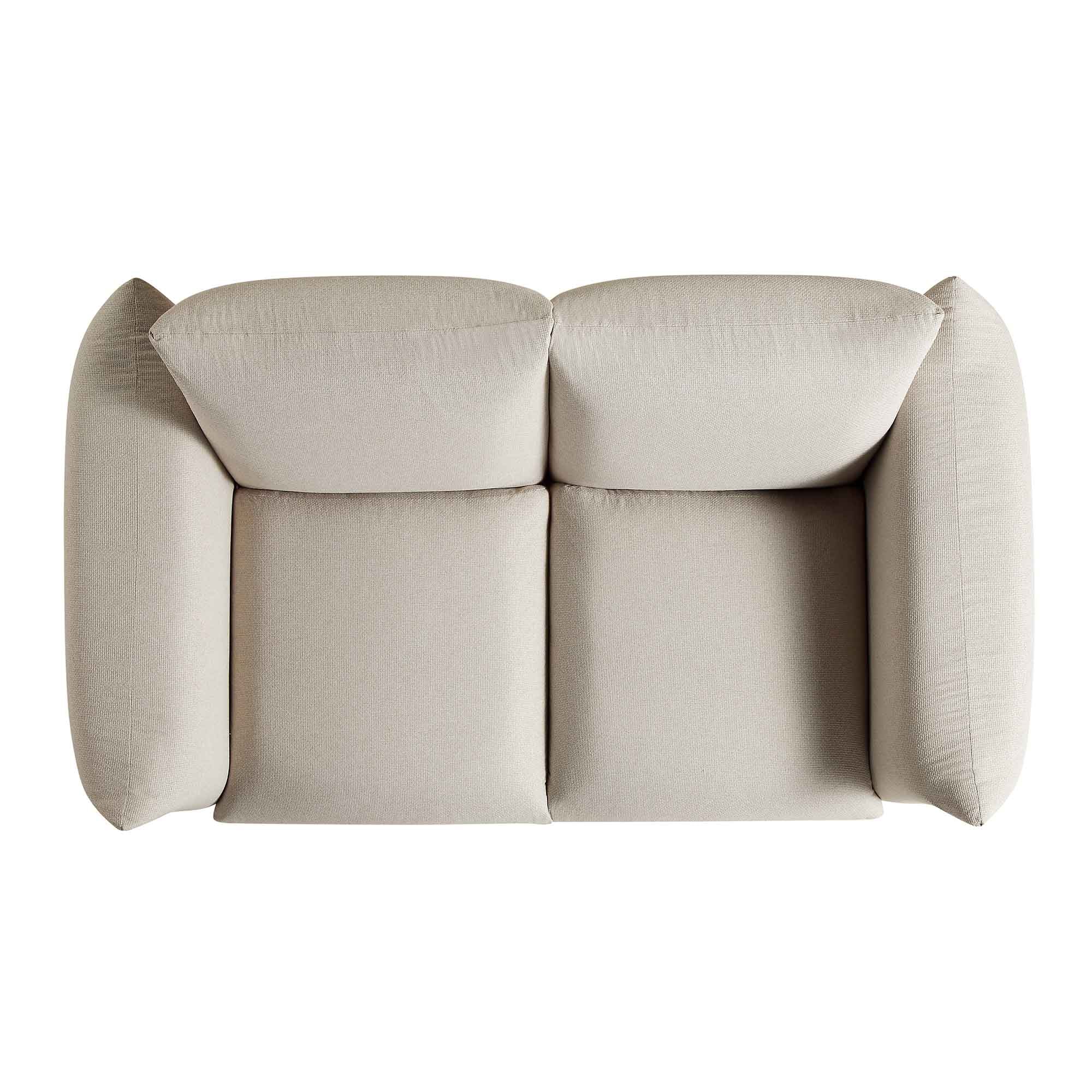 Gianni Two Seater Sofa, Beige Woven Fabric - Image 8