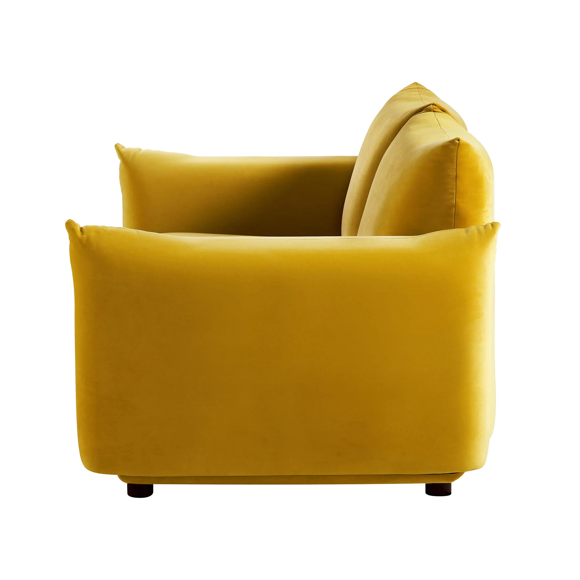 Gianni Two Seater Sofa, Goldenrod Velvet - Image 10