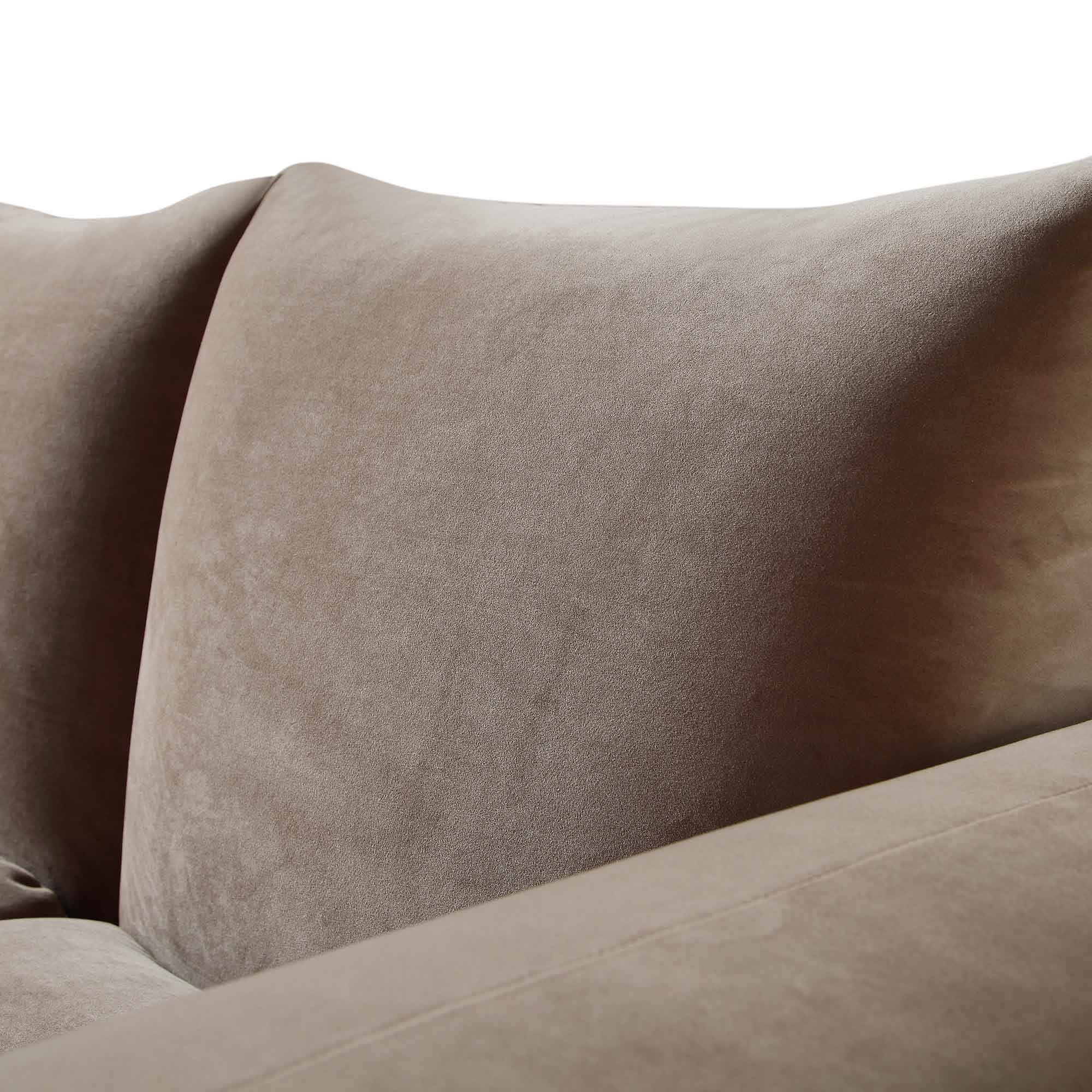 Gianni Two Seater Sofa, Mink Velvet - Image 11