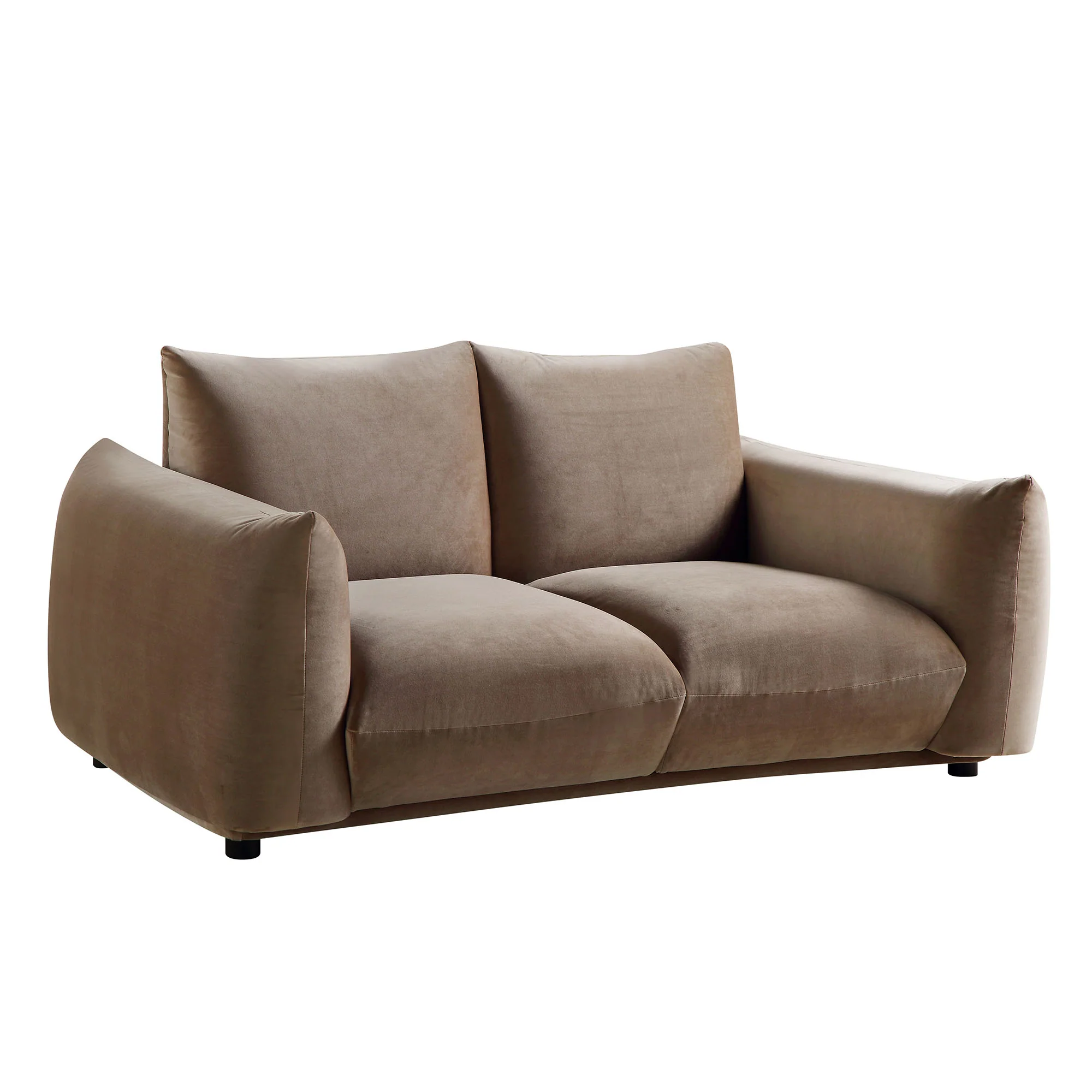 Gianni Two Seater Sofa, Mink Velvet - Image 4