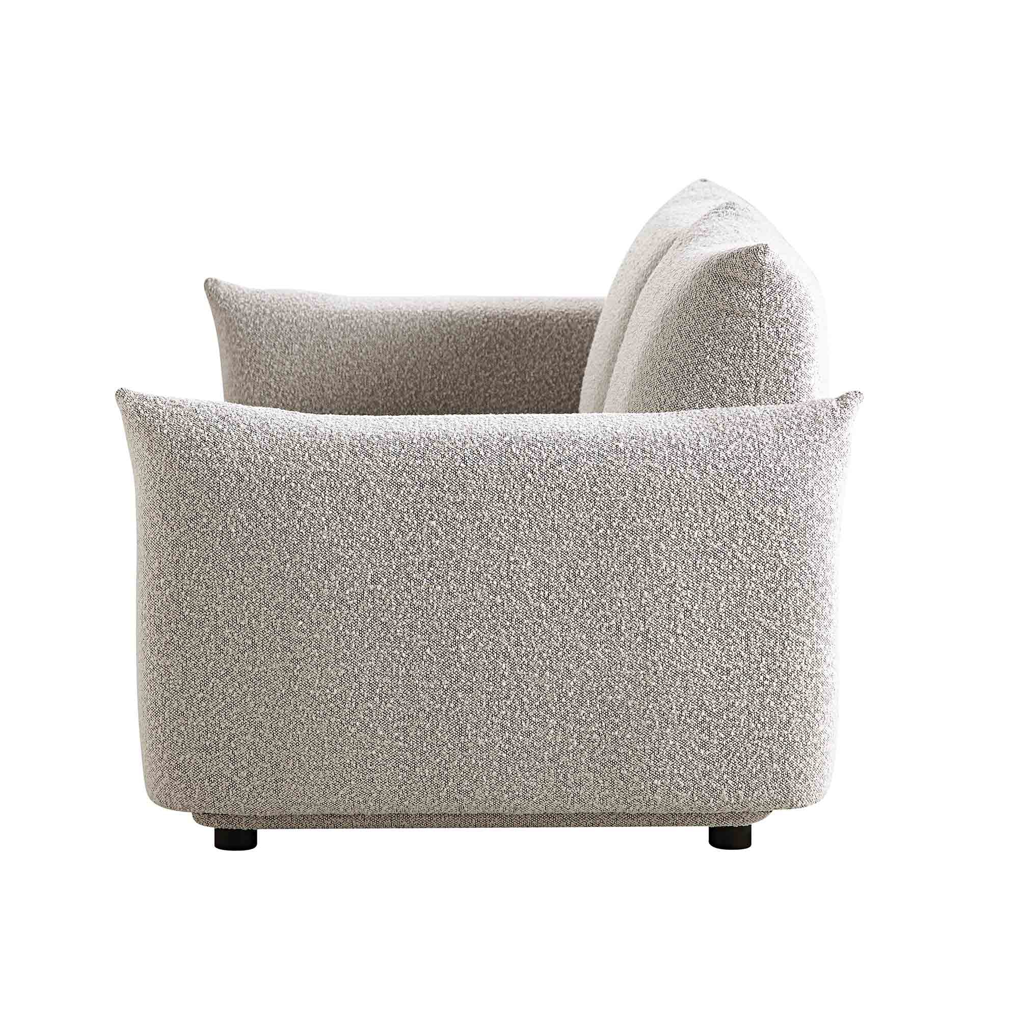 Gianni Two Seater Sofa, Mist Grey Boucle - Image 10