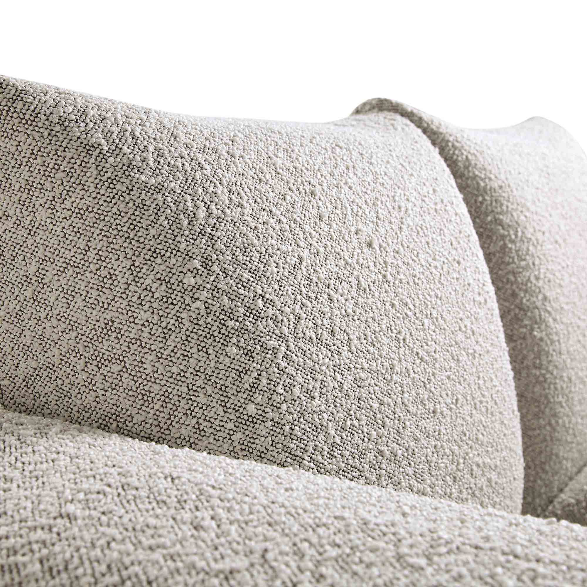 Gianni Two Seater Sofa, Mist Grey Boucle - Image 12